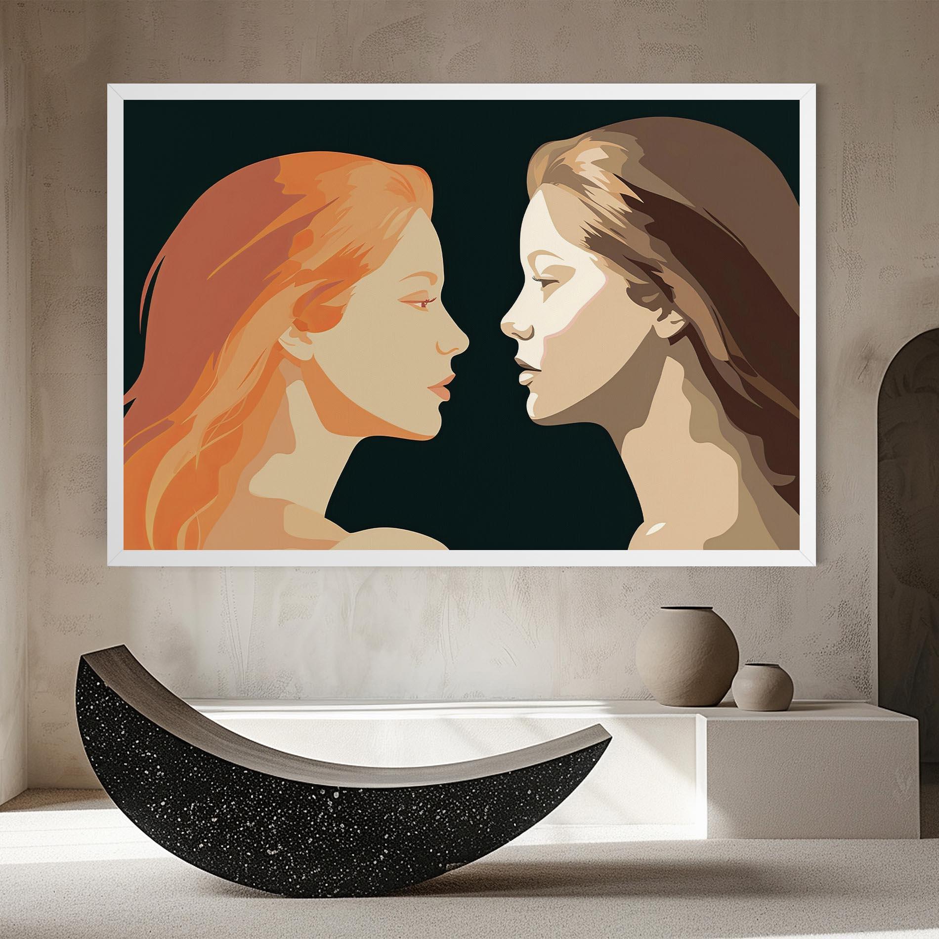 Tablou Canvas Orange Pop Girl mockup 8