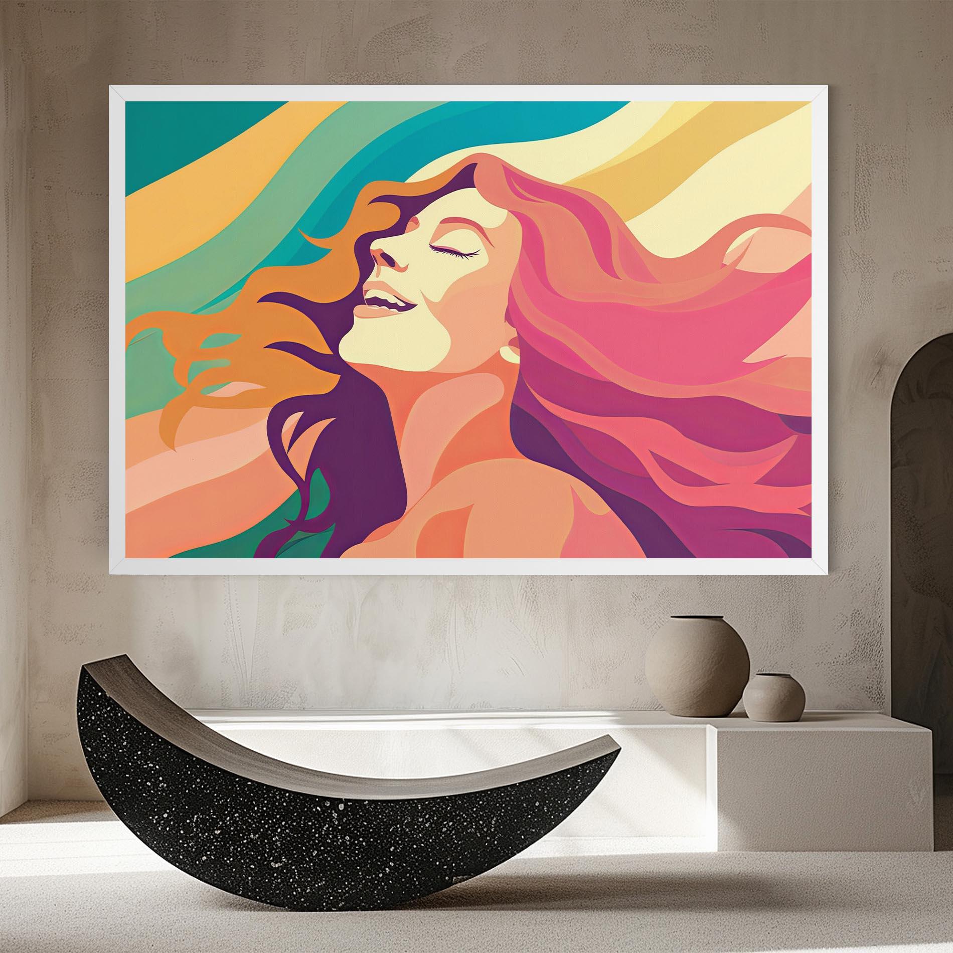 Tablou Canvas Pink Pop Hair mockup 8