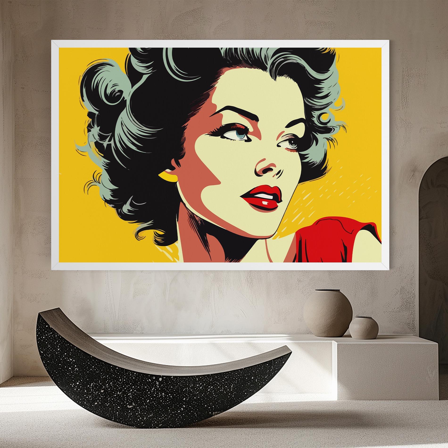 Tablou Canvas Pop Art Pretty Lady mockup 8
