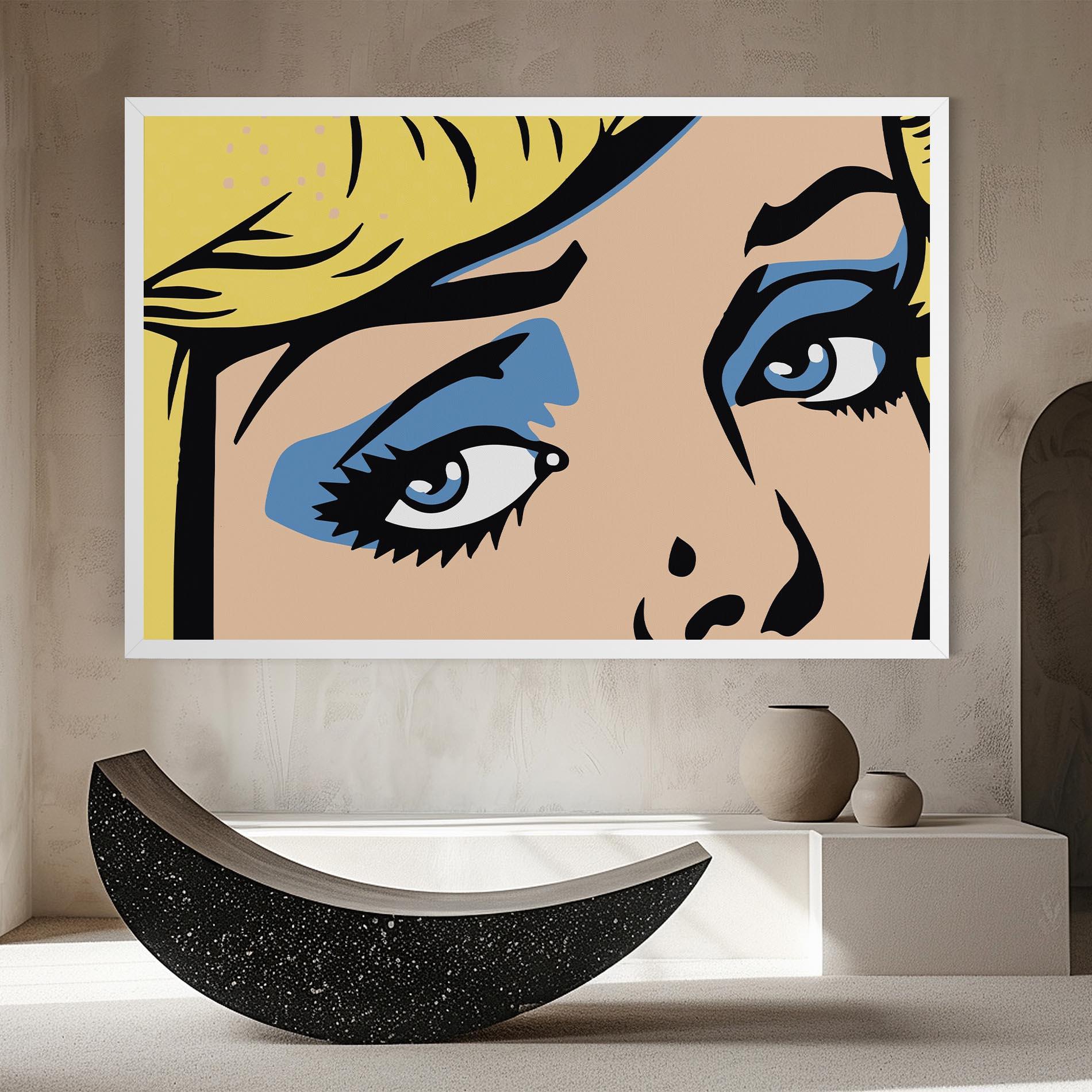 Tablou Canvas Pop Blue Makeup mockup 8