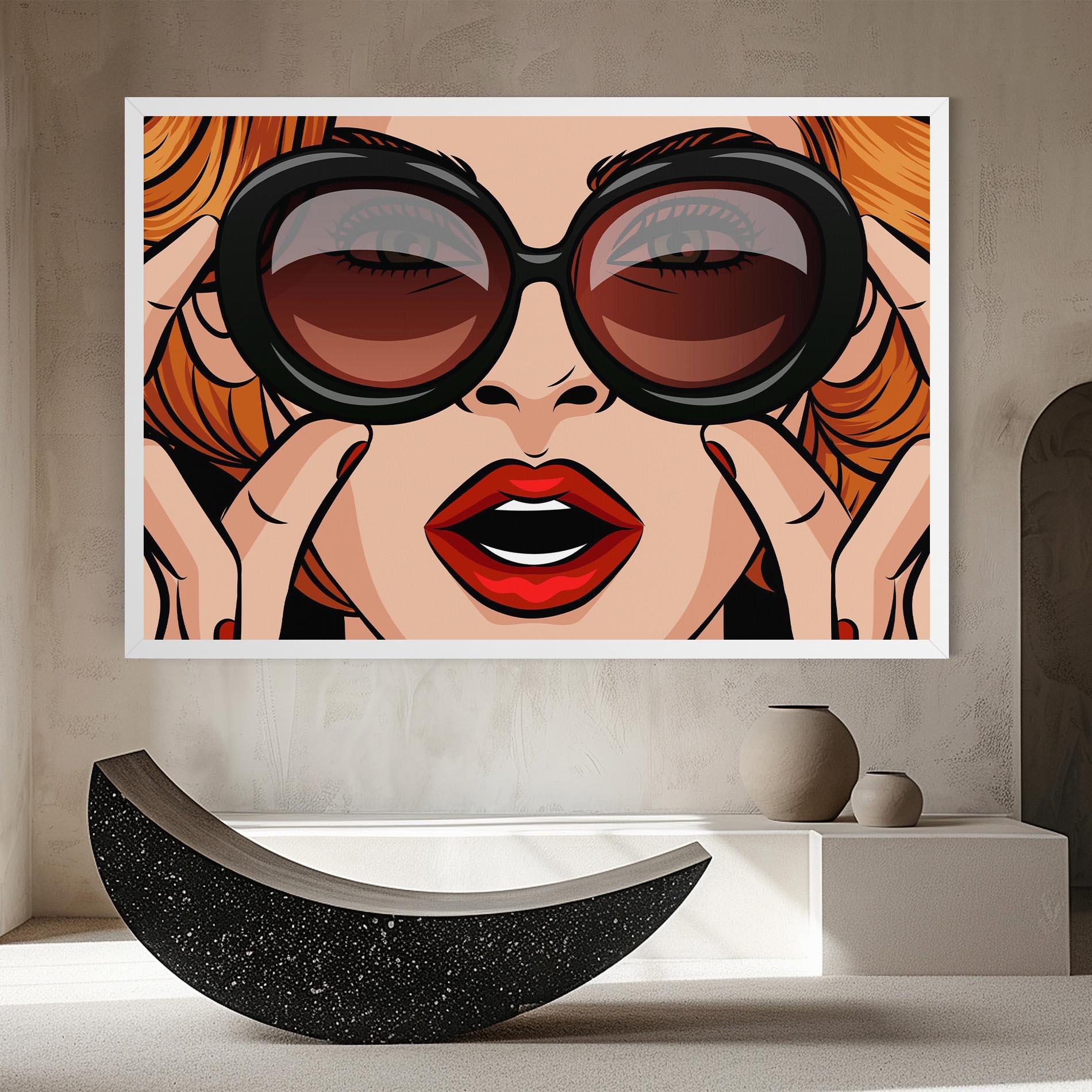 Tablou Canvas Pop Glasses Woman mockup 8