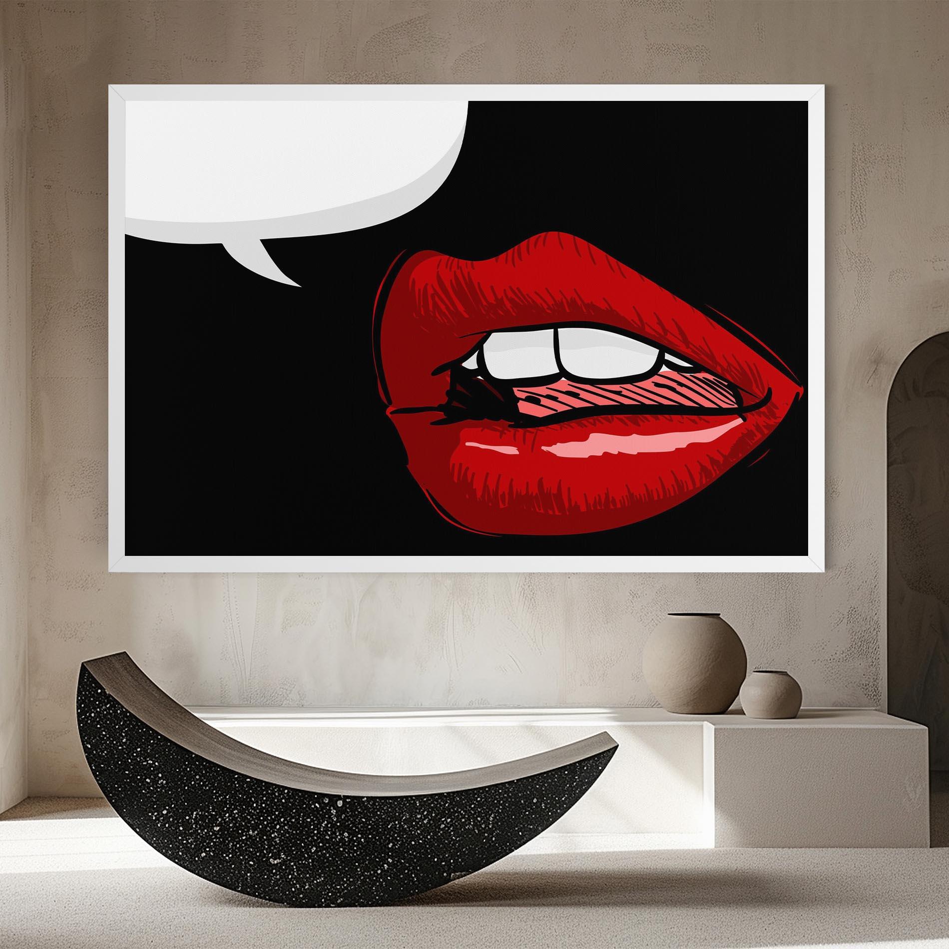Tablou Canvas Pop Red Lips mockup 8
