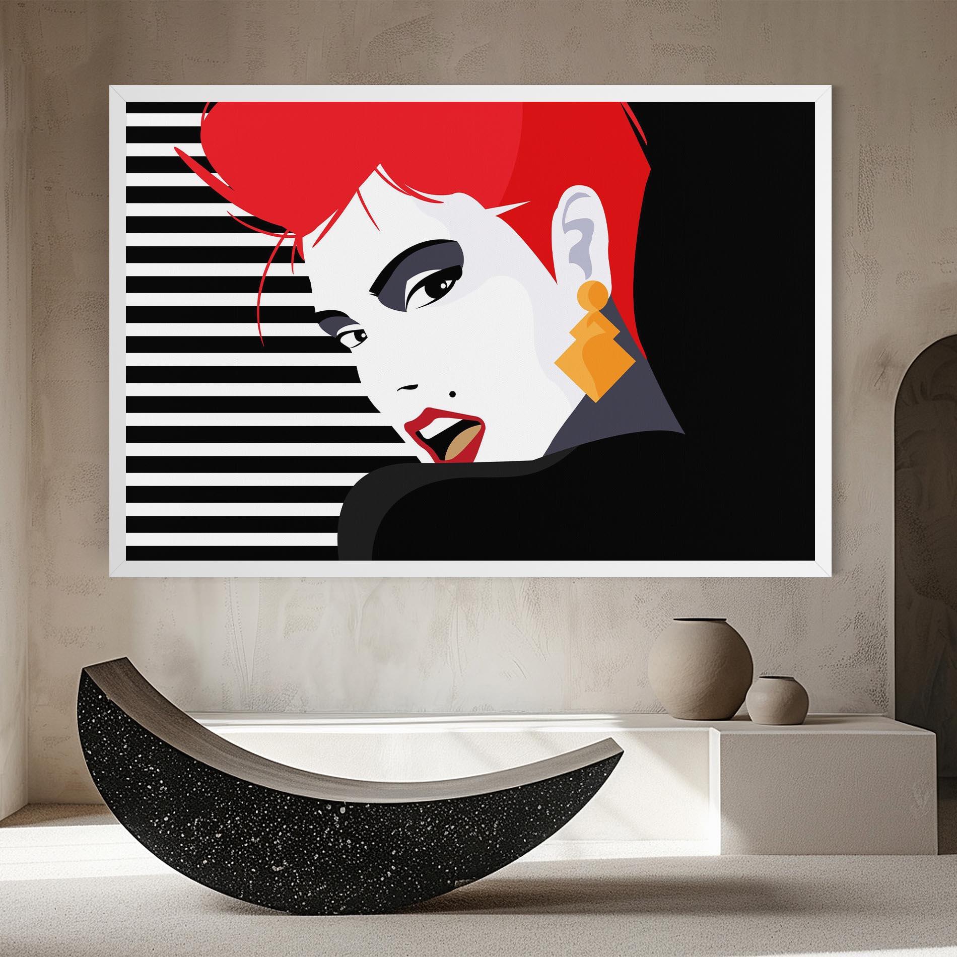 Tablou Canvas Red Pop Hair mockup 8