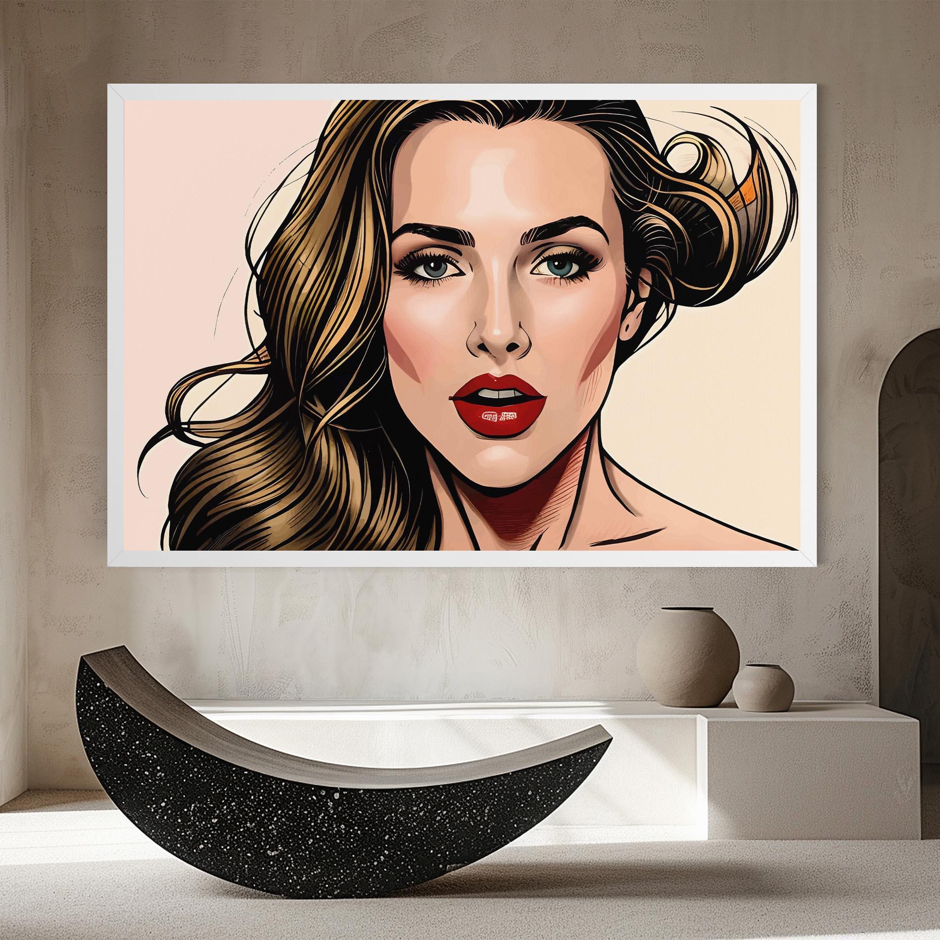 Tablou Canvas Red Pop Lips mockup 8