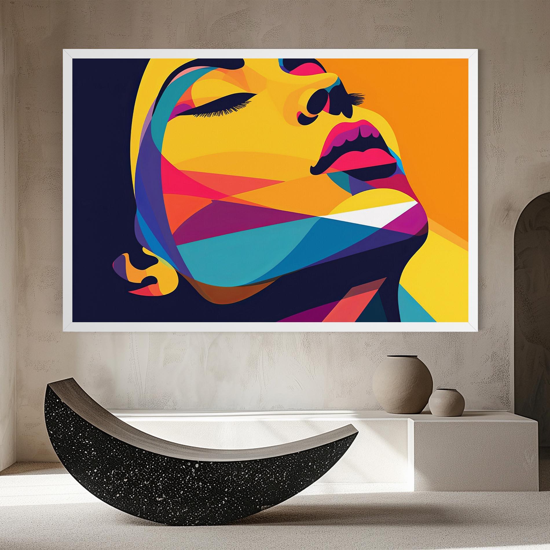 Tablou Canvas Yellow Pop Face mockup 8