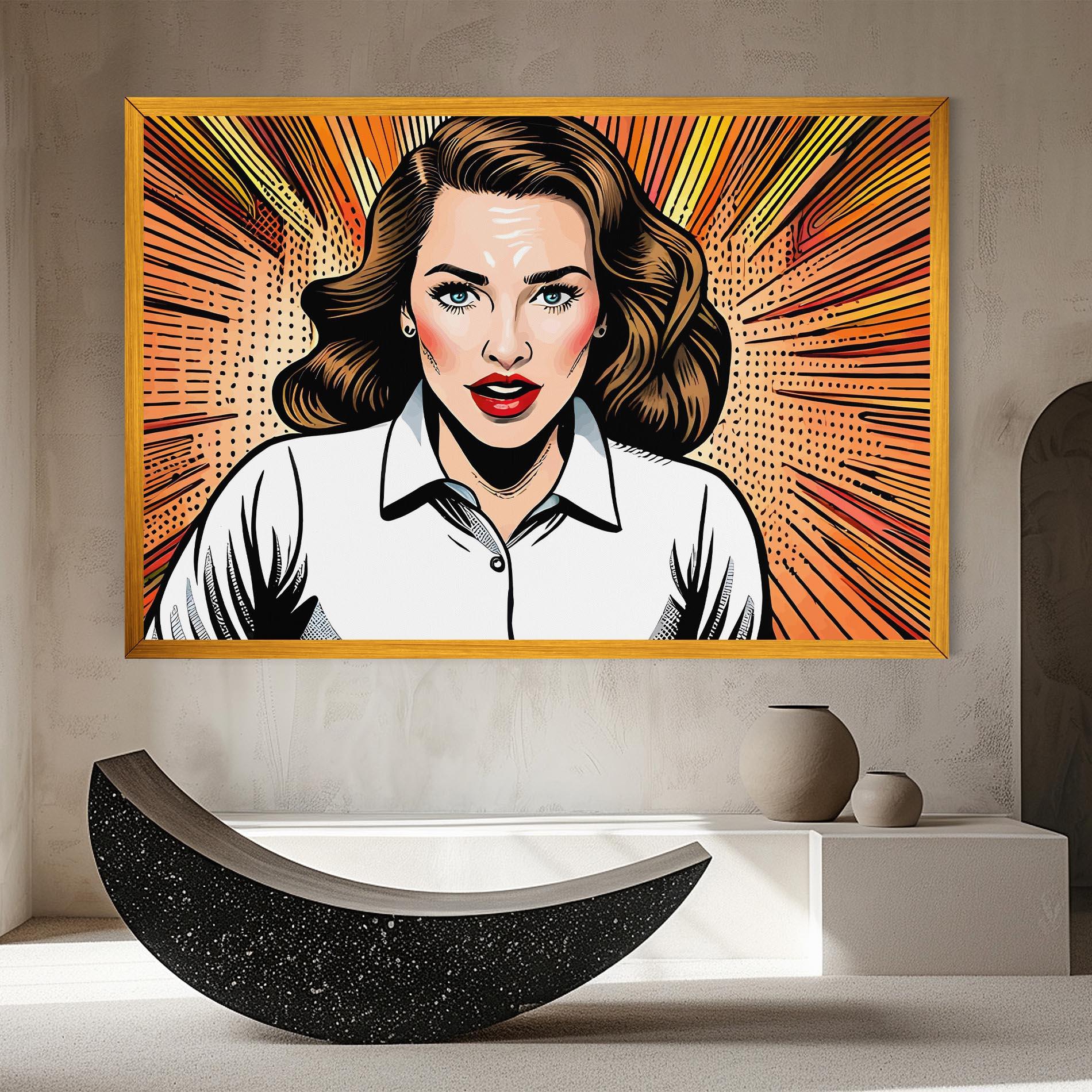 Tablou Canvas Blue Eye Pop Art mockup 8