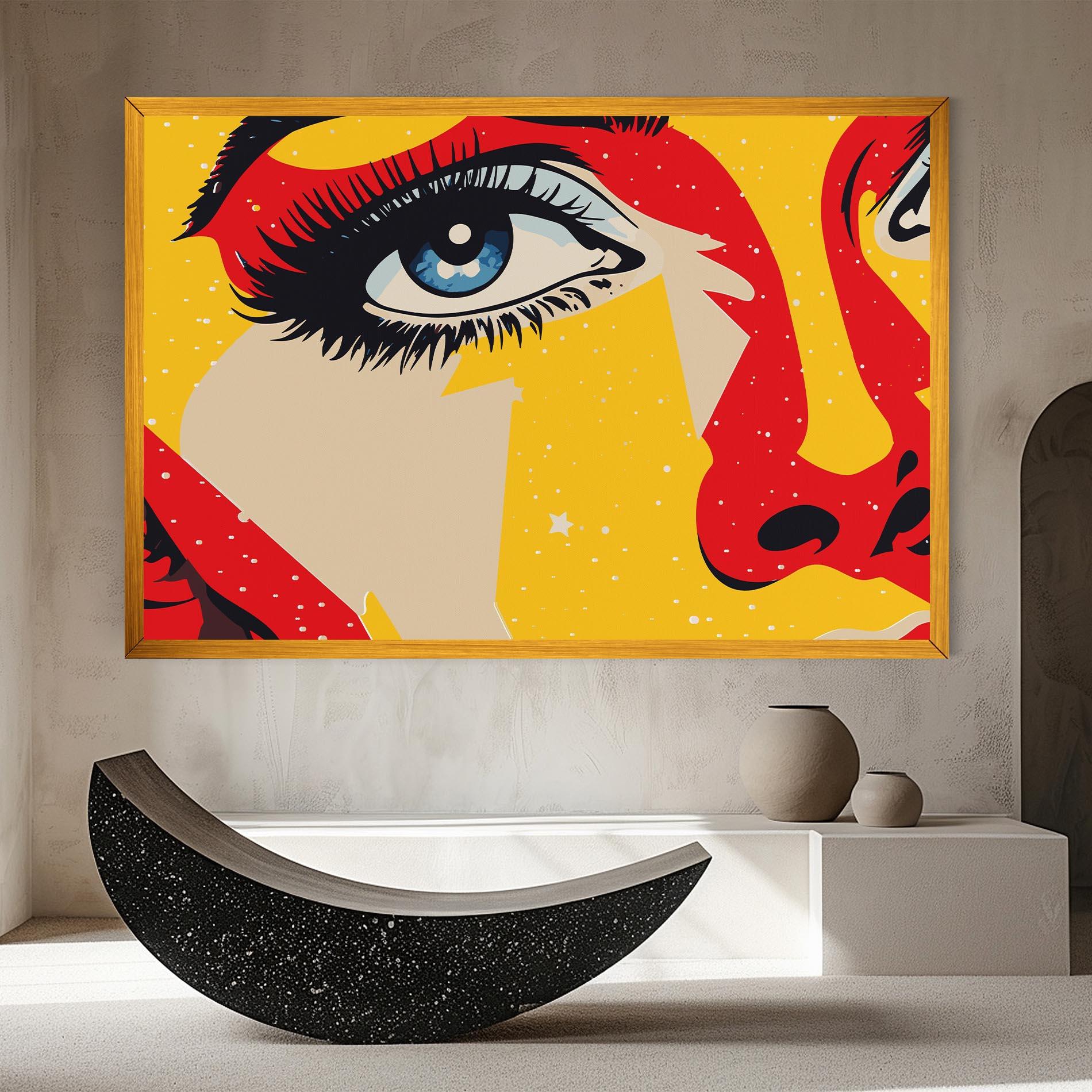 Tablou Canvas Blue Pop Eye mockup 8