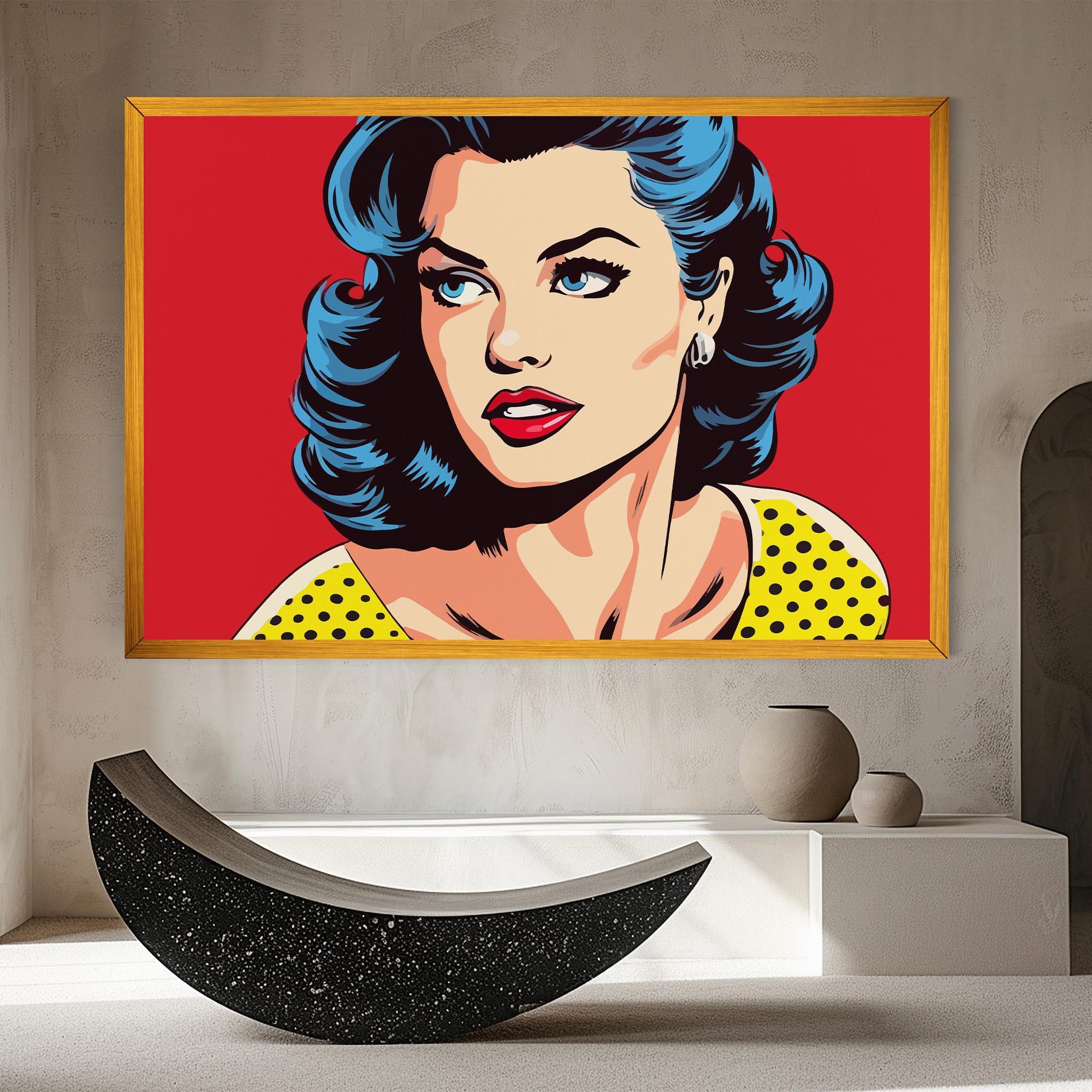 Tablou Canvas Blue Pop Eyes mockup 8