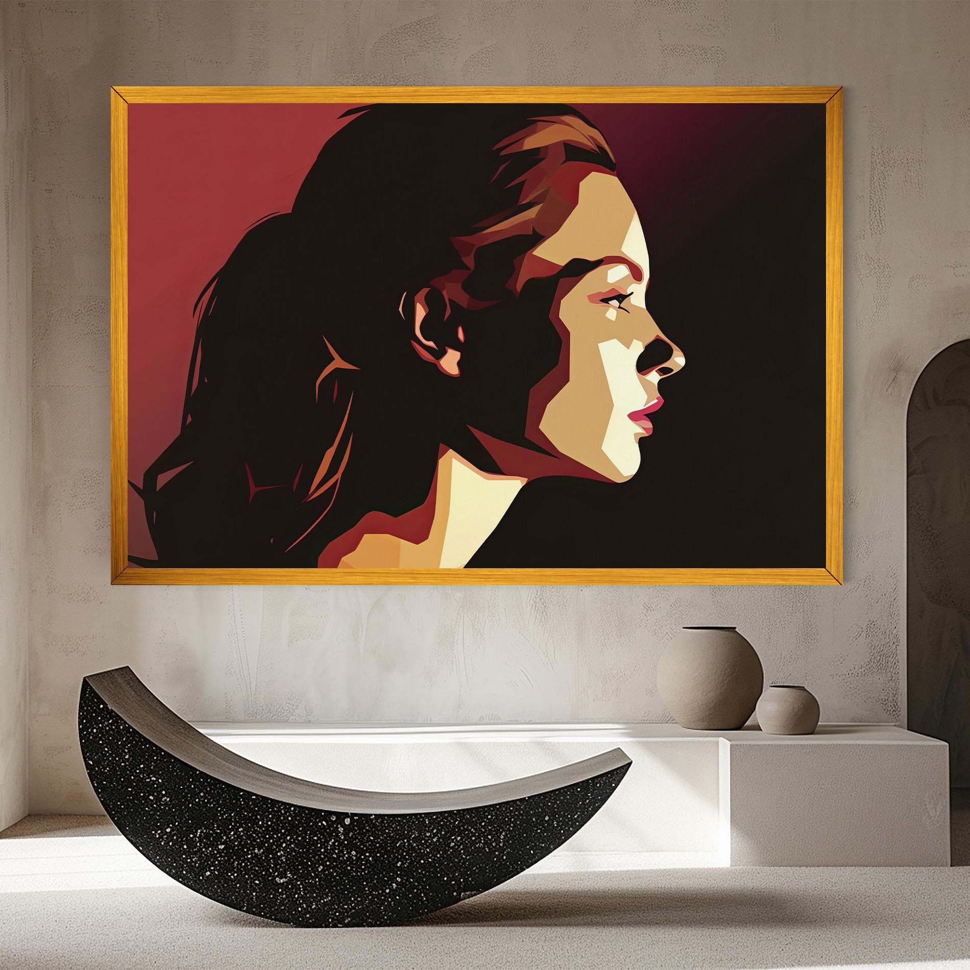 Tablou Canvas Cream Red Pop Art mockup 8