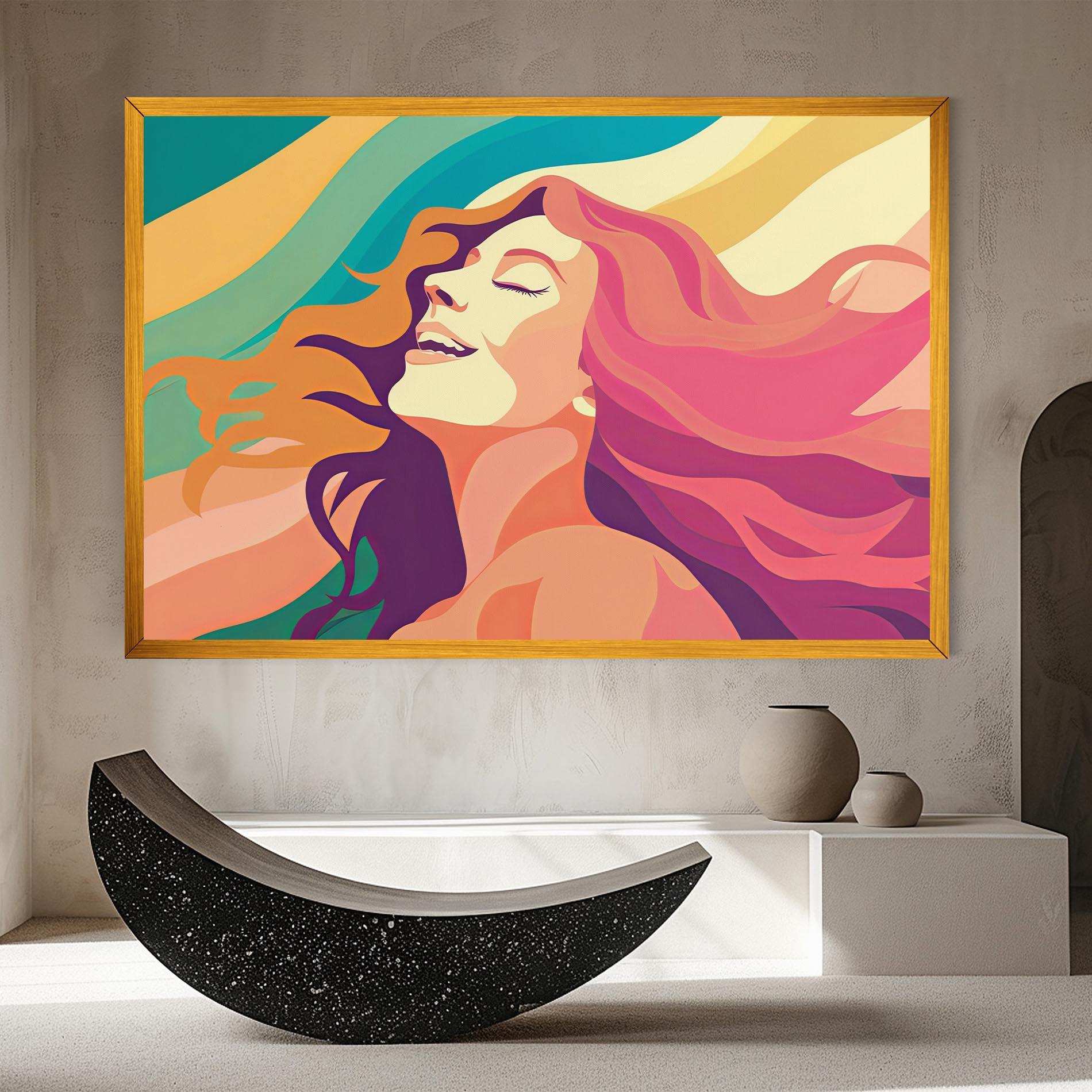 Tablou Canvas Pink Pop Hair mockup 8