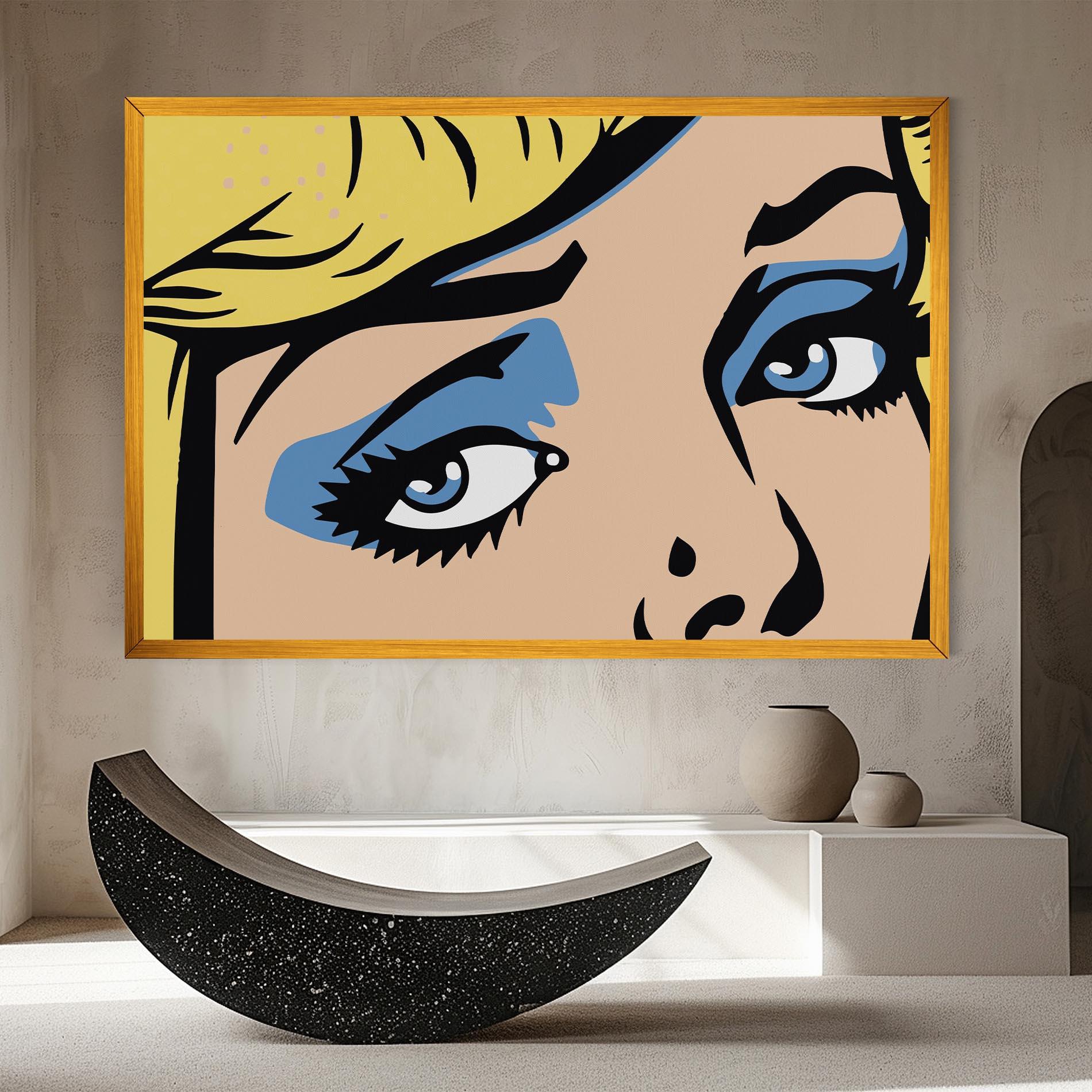 Tablou Canvas Pop Blue Makeup mockup 8