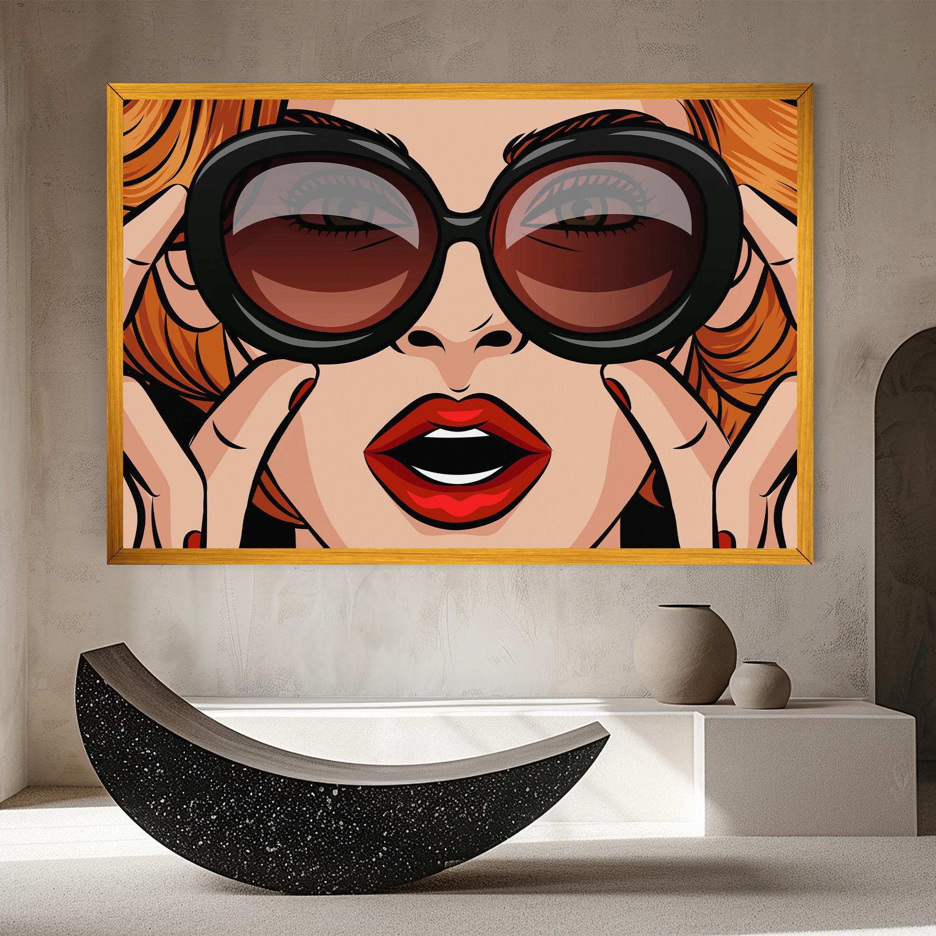 Tablou Canvas Pop Glasses Woman mockup 8