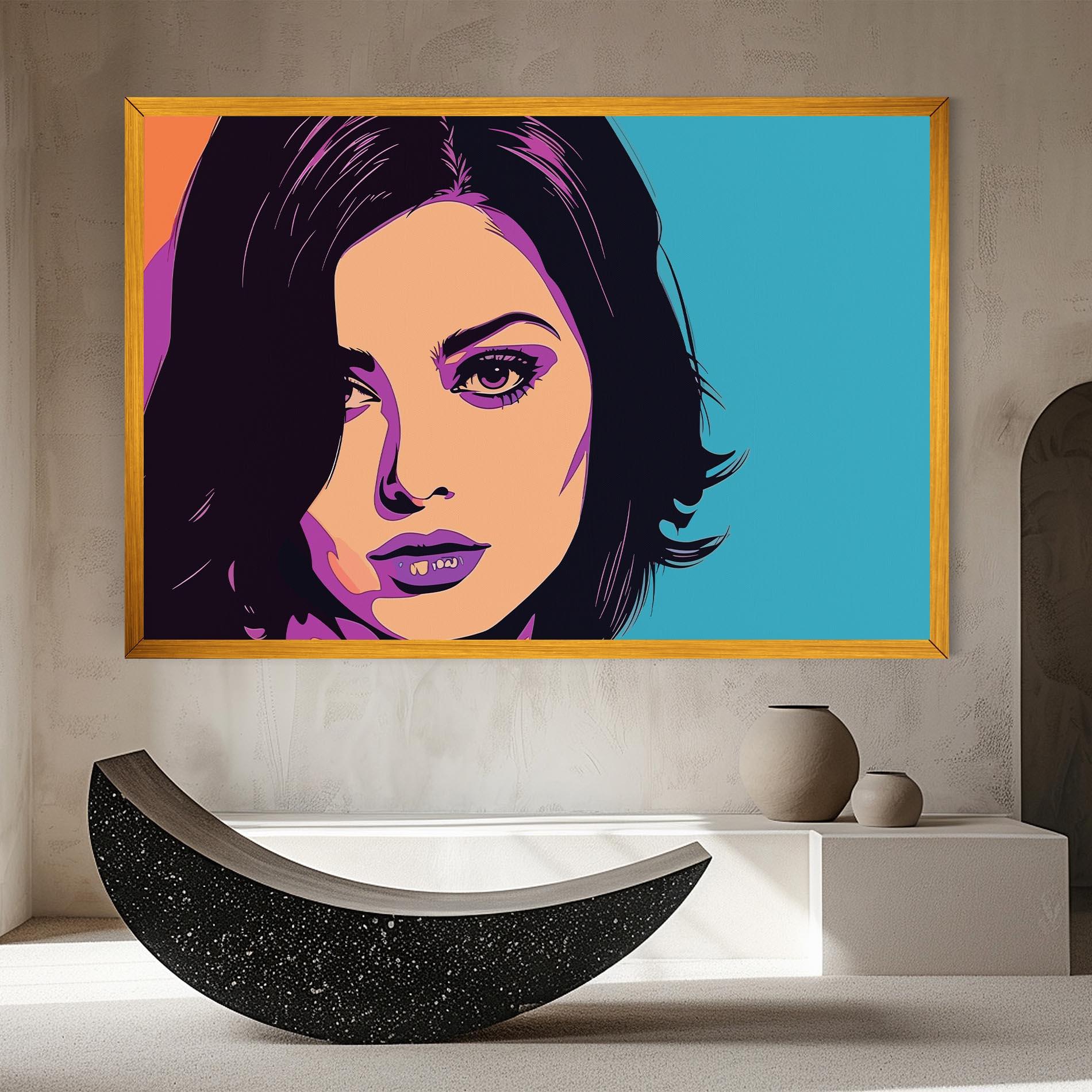 Tablou Canvas Pop Purple Woman mockup 8