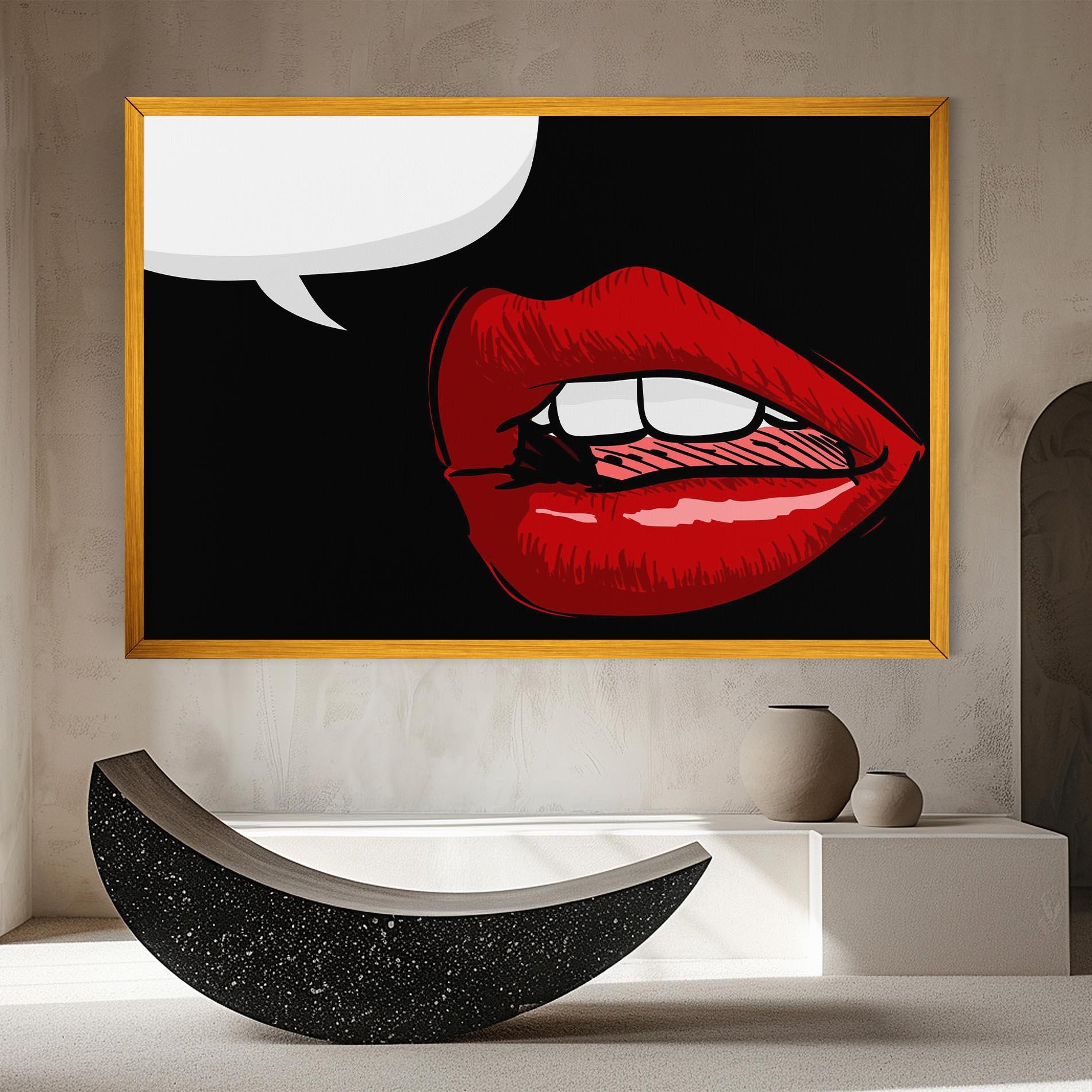 Tablou Canvas Pop Red Lips mockup 8