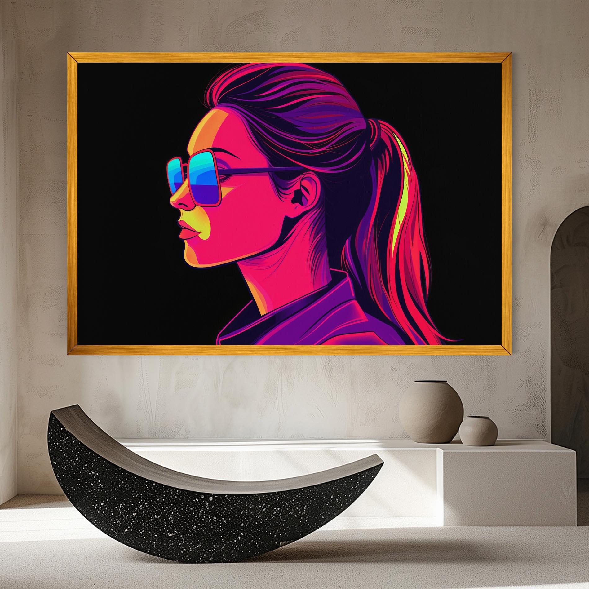 Tablou Canvas Purple Pop Hair mockup 8