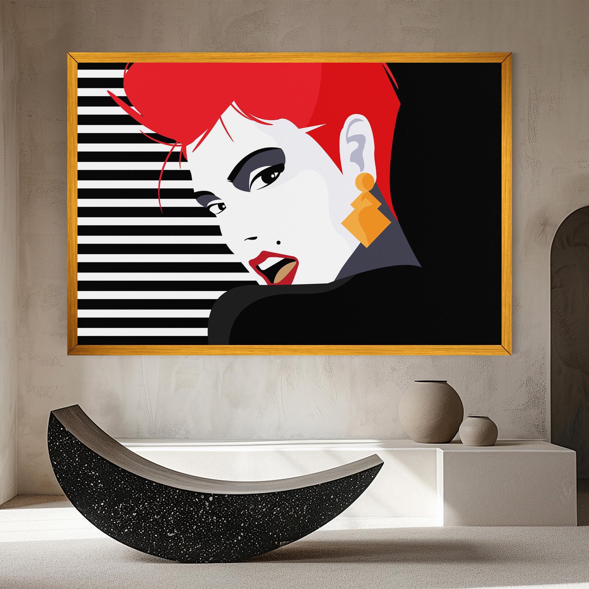 Tablou Canvas Red Pop Hair mockup 8