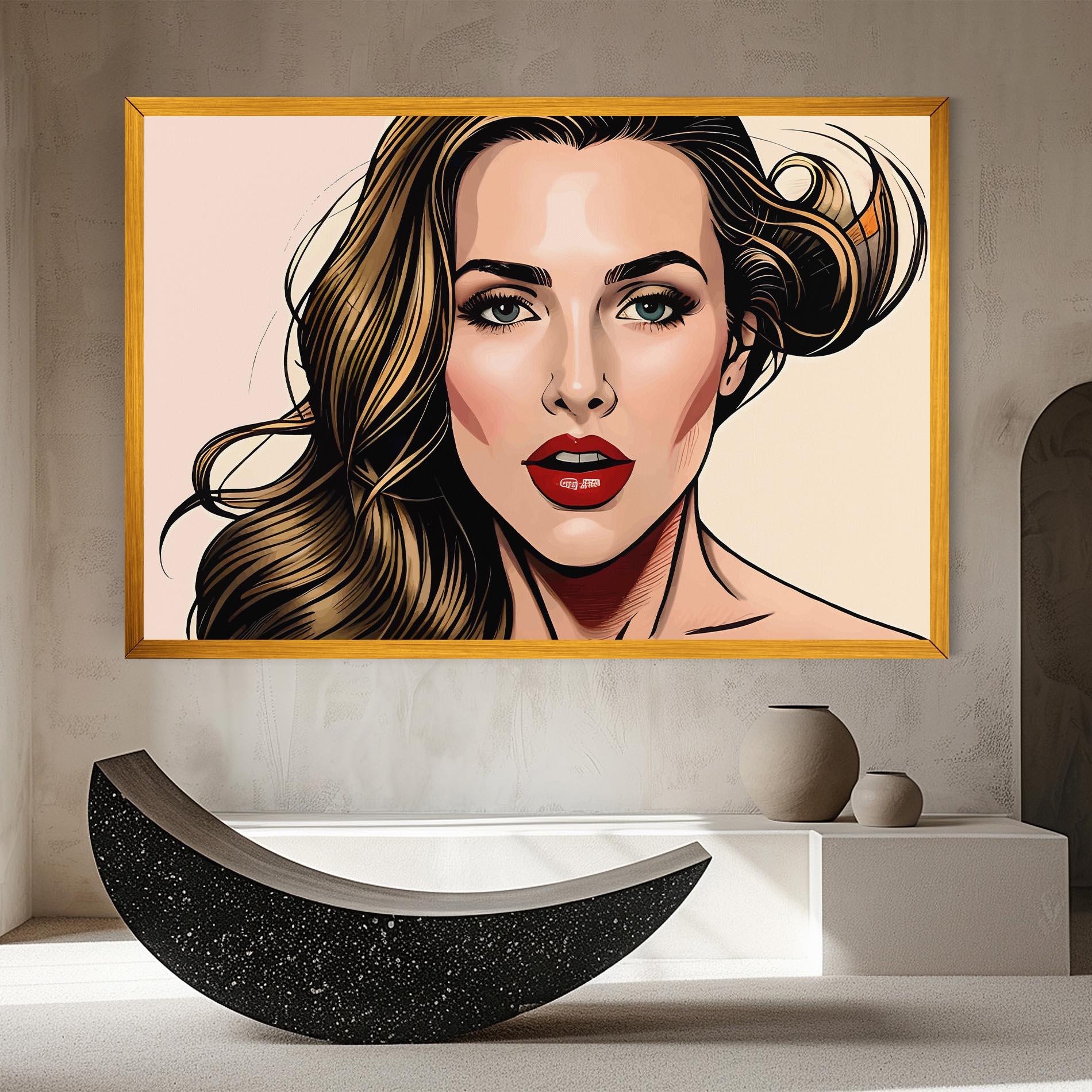 Tablou Canvas Red Pop Lips mockup 8