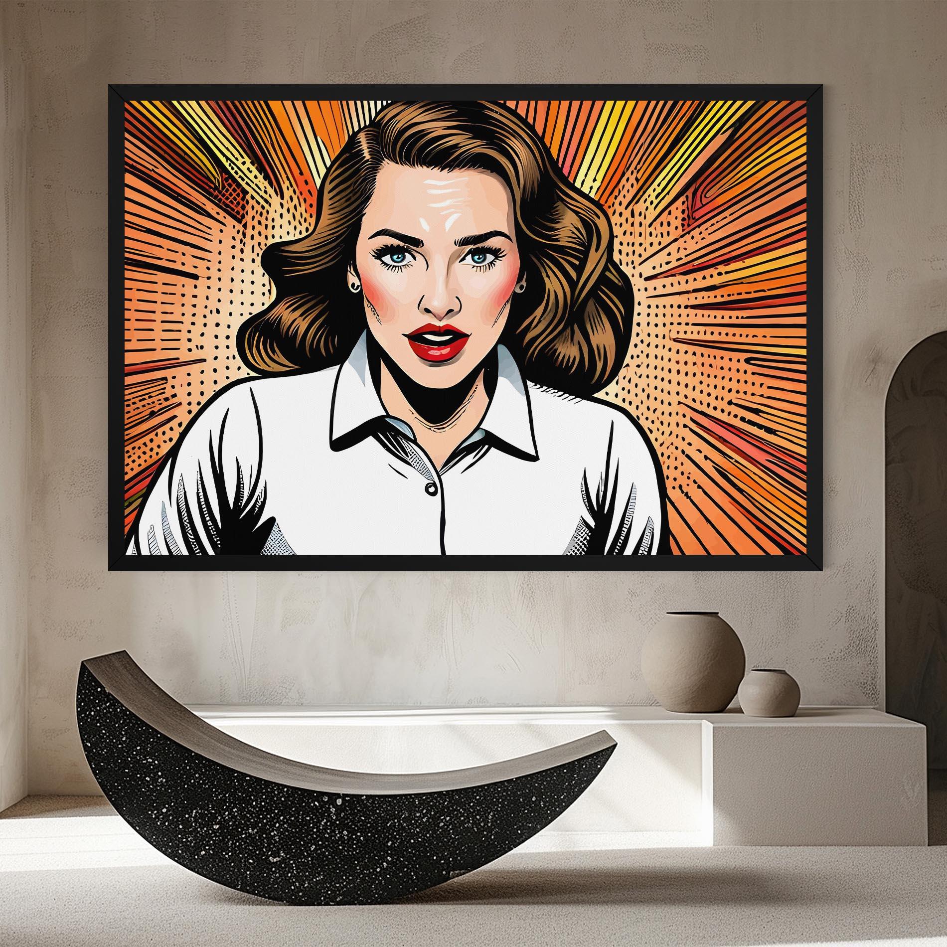 Tablou Canvas Blue Eye Pop Art mockup 8