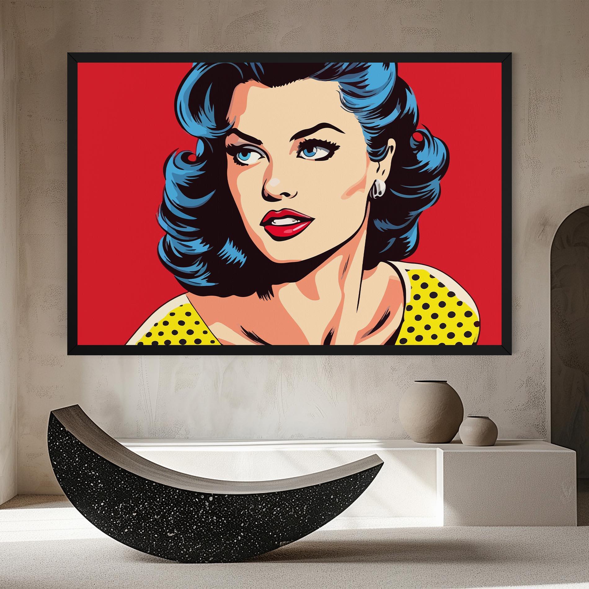 Tablou Canvas Blue Pop Eyes mockup 8