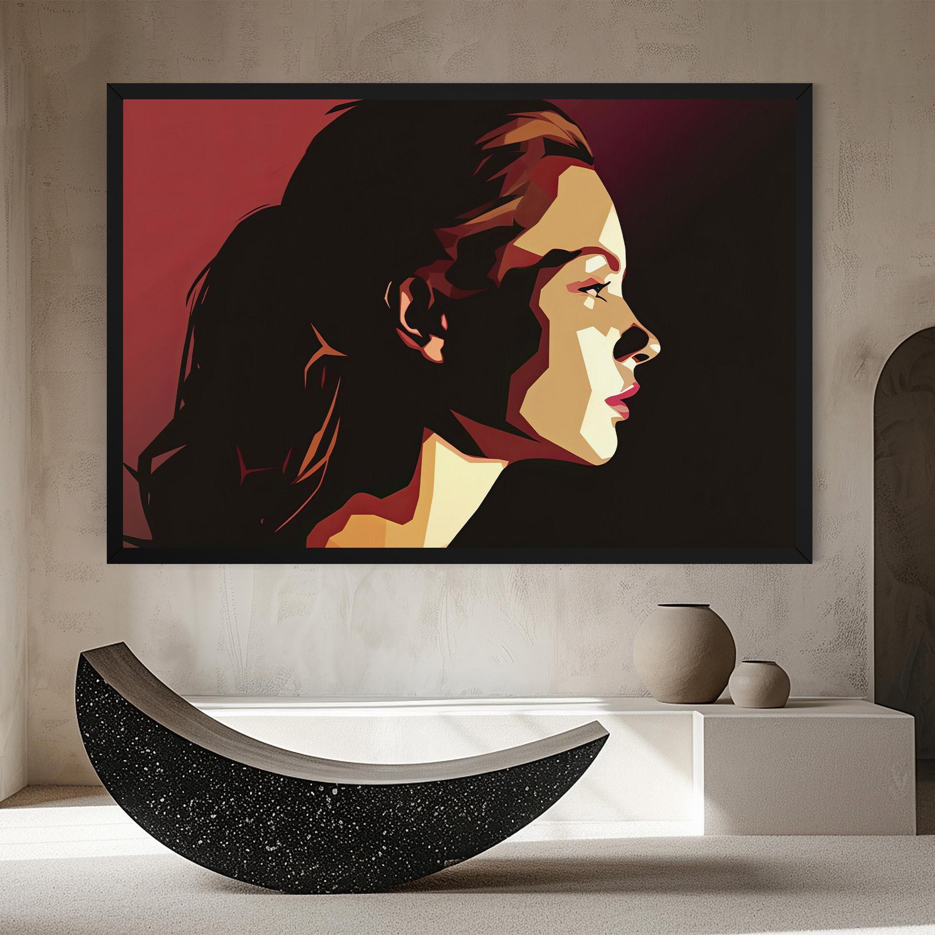 Tablou Canvas Cream Red Pop Art mockup 8