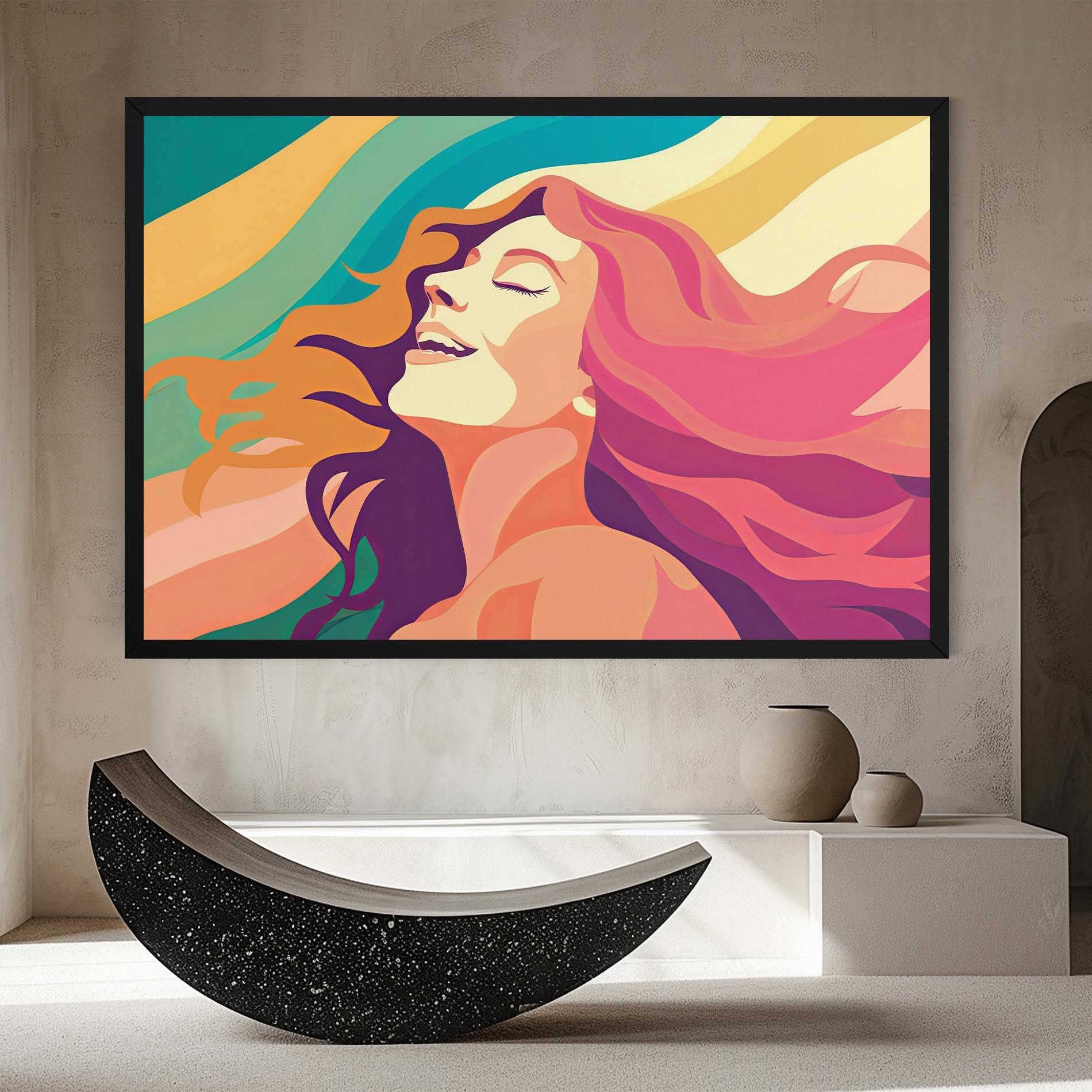 Tablou Canvas Pink Pop Hair mockup 8