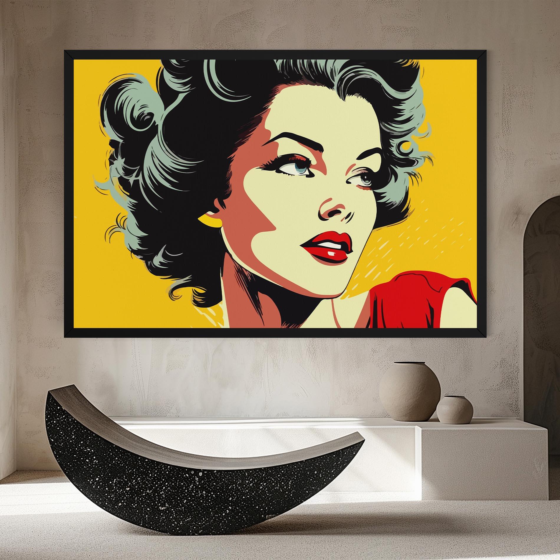 Tablou Canvas Pop Art Pretty Lady mockup 8