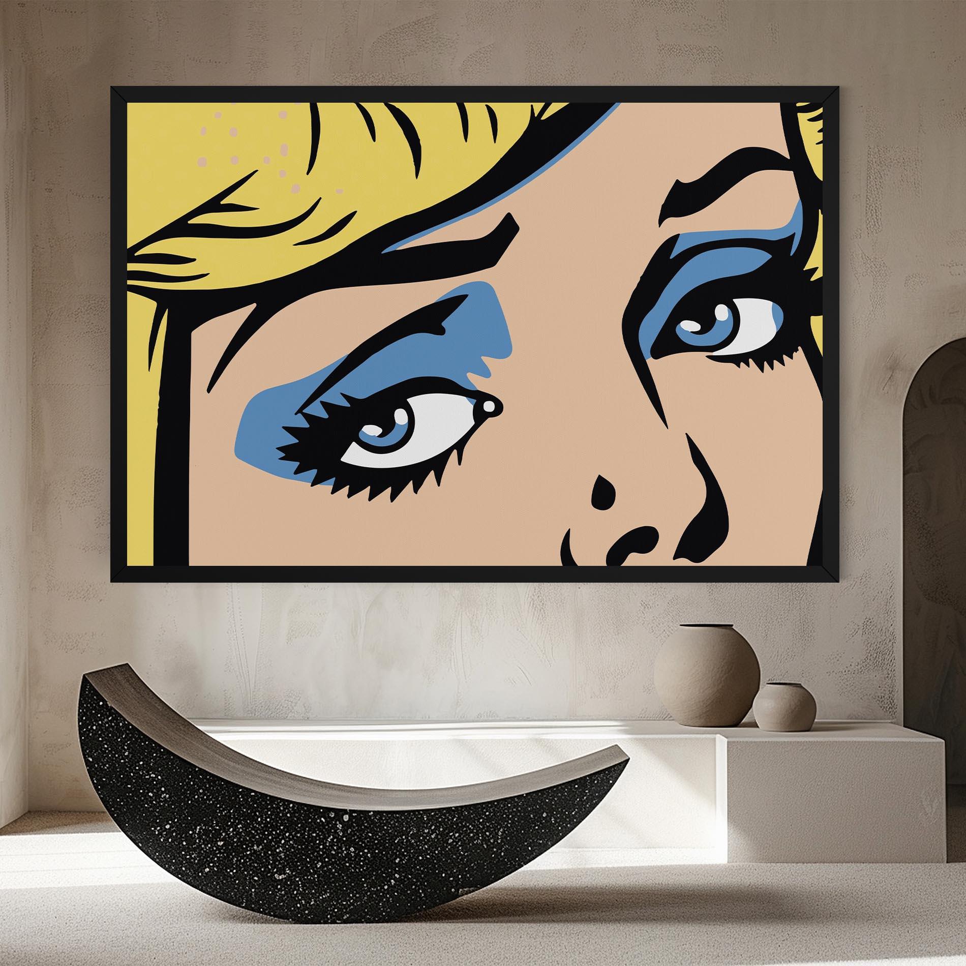 Tablou Canvas Pop Blue Makeup mockup 8