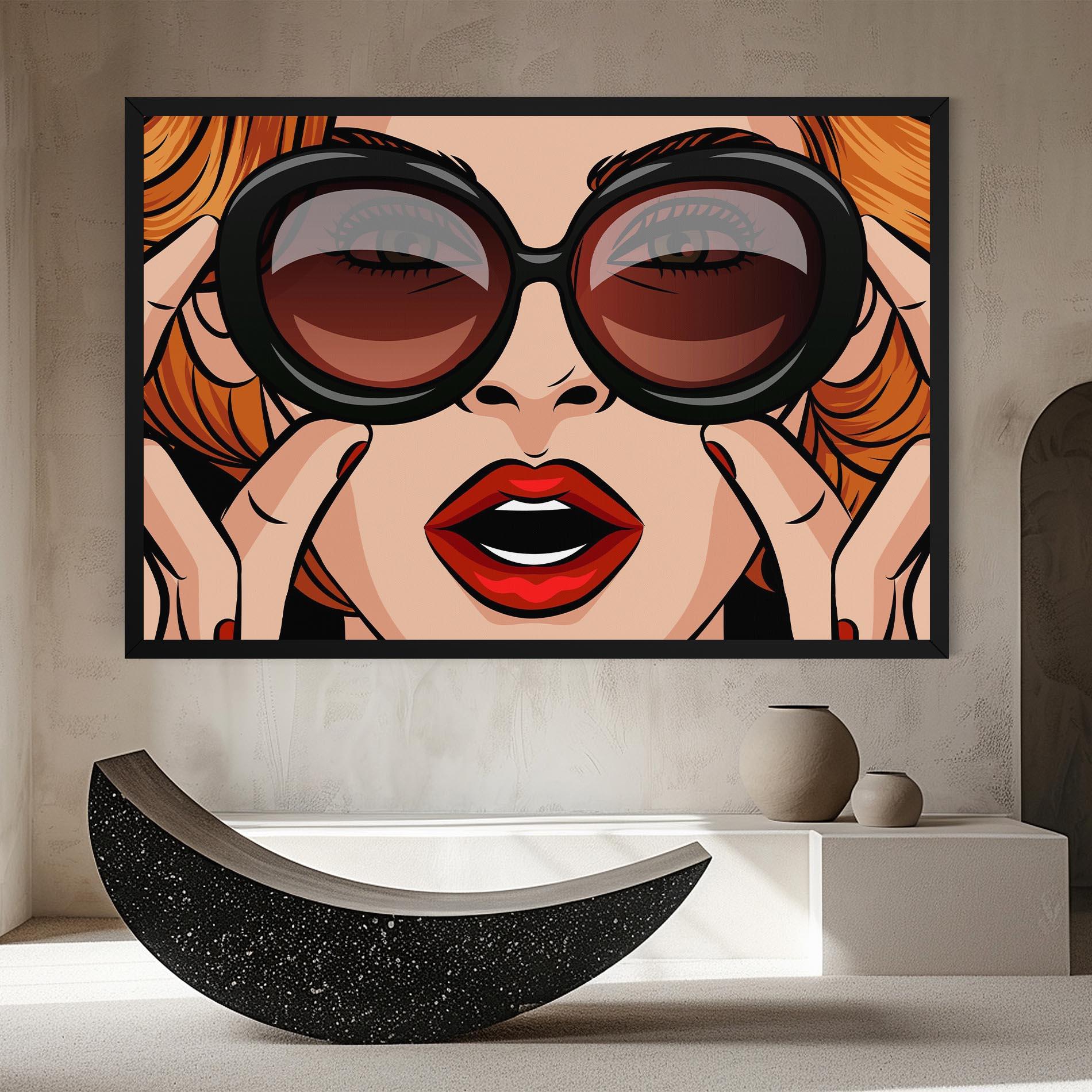 Tablou Canvas Pop Glasses Woman mockup 8