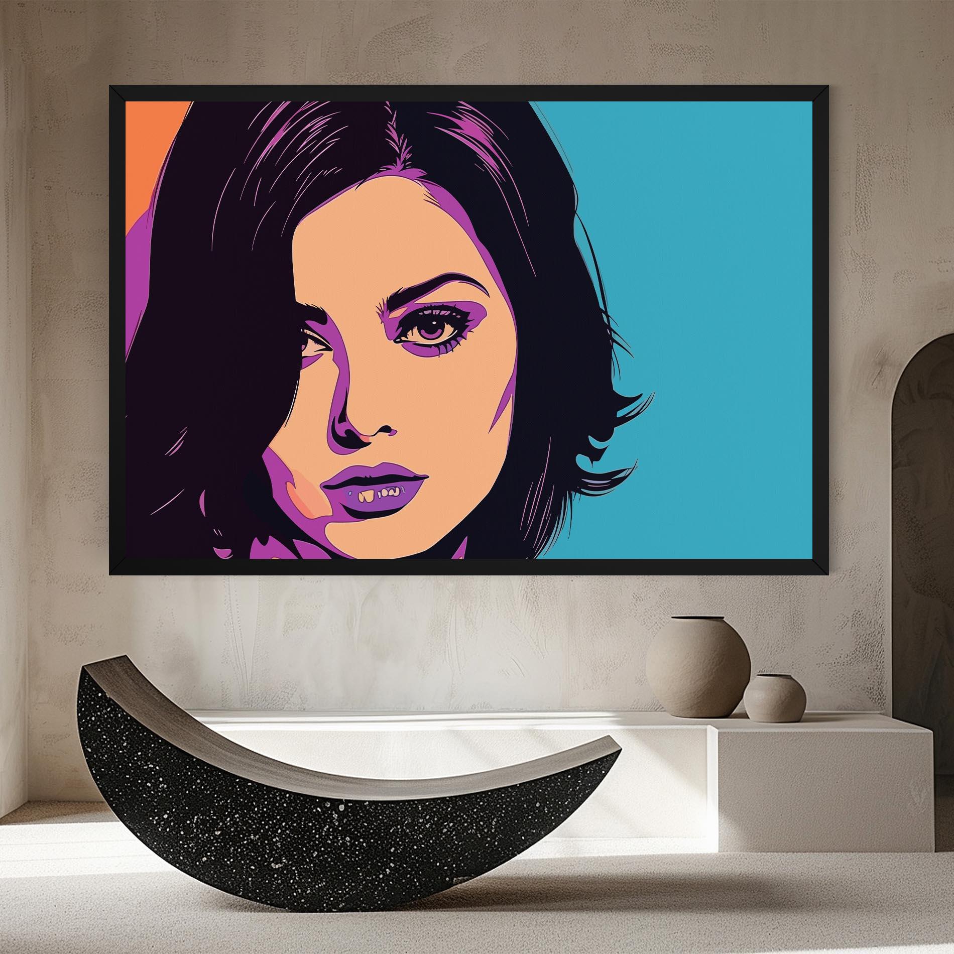 Tablou Canvas Pop Purple Woman mockup 8