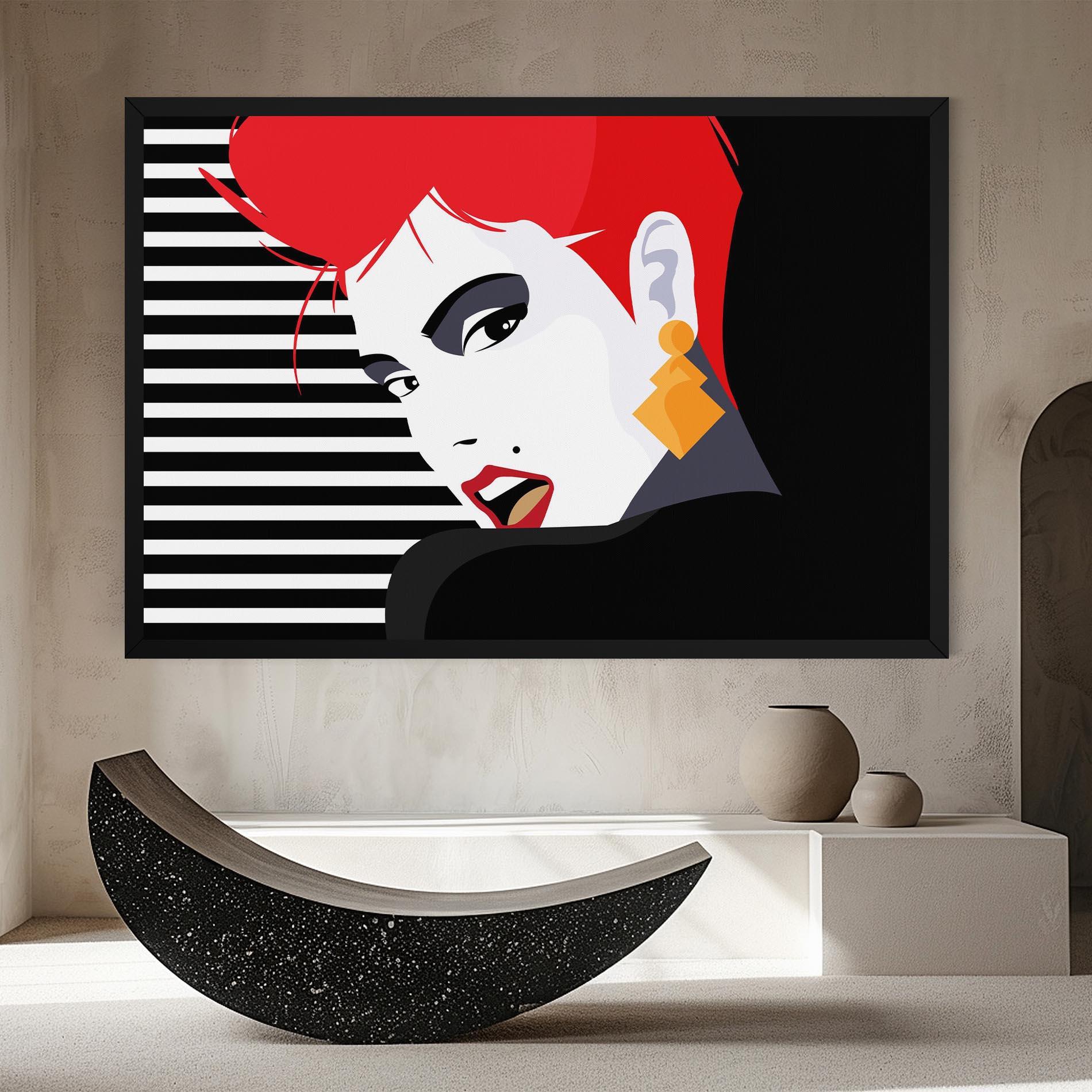 Tablou Canvas Red Pop Hair mockup 8