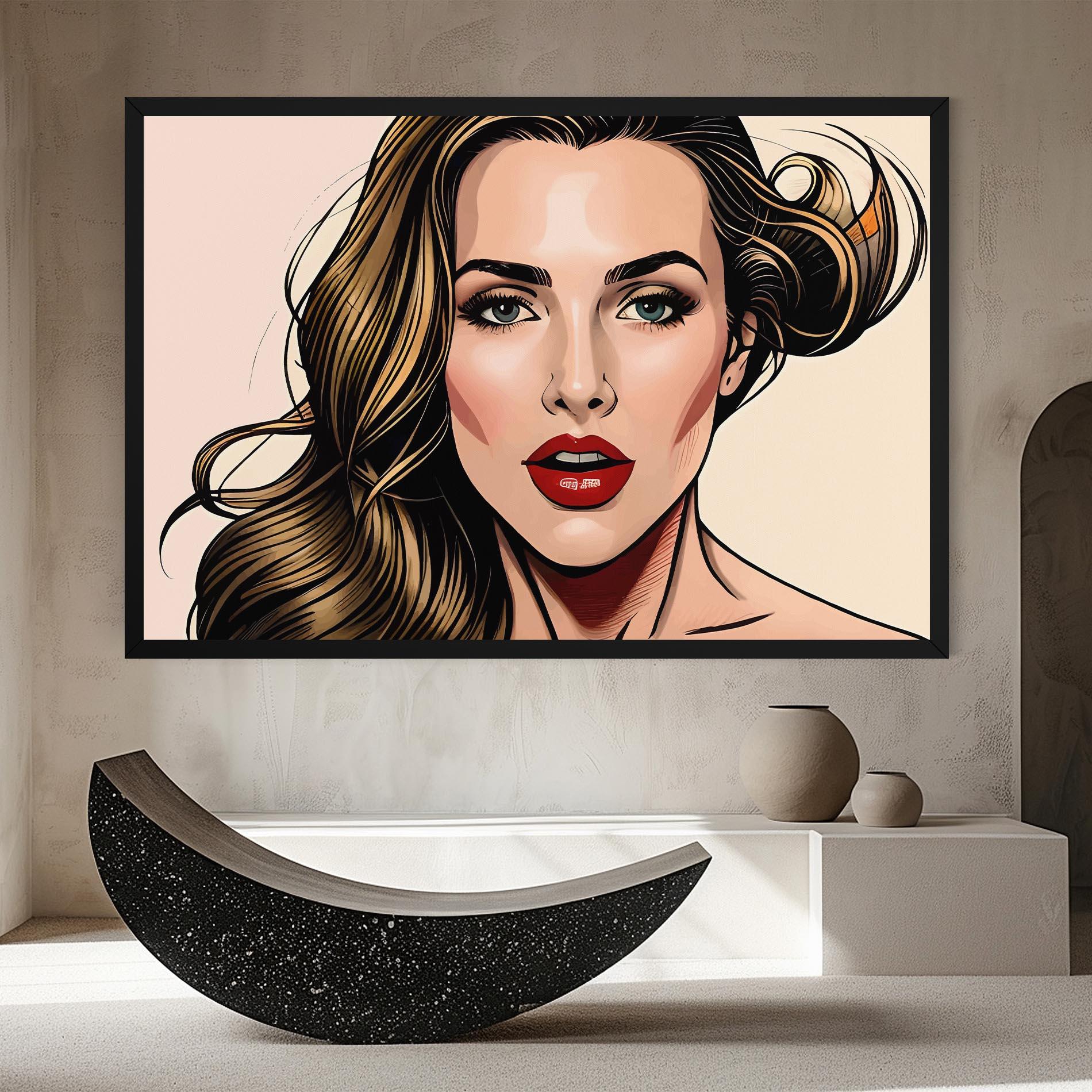 Tablou Canvas Red Pop Lips mockup 8