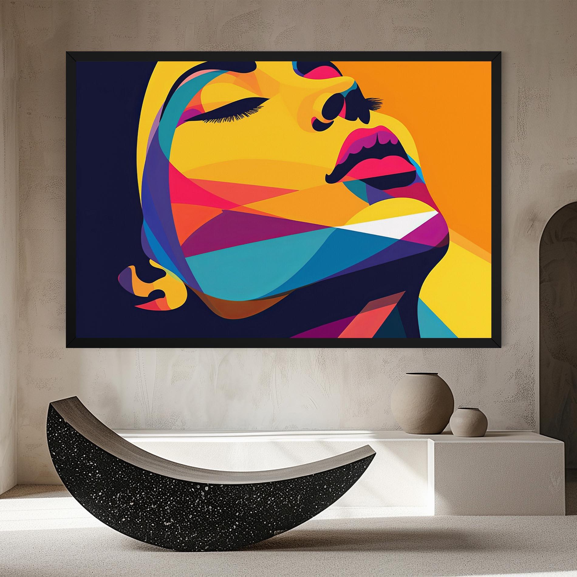 Tablou Canvas Yellow Pop Face mockup 8