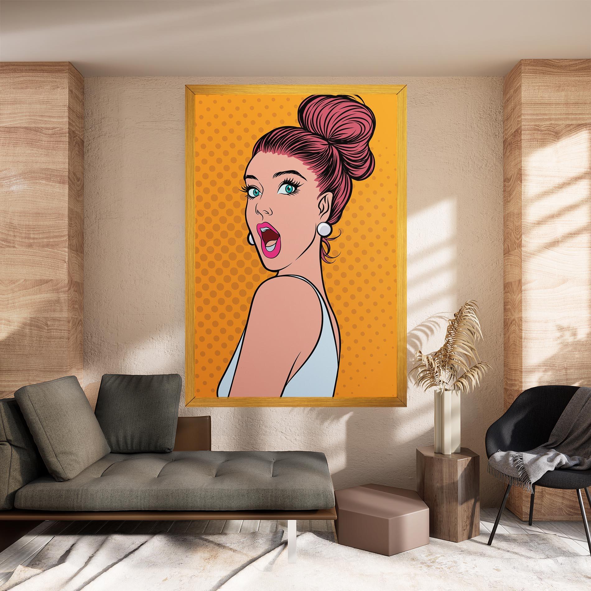 Tablou Canvas Pop Comic Lady mockup 8