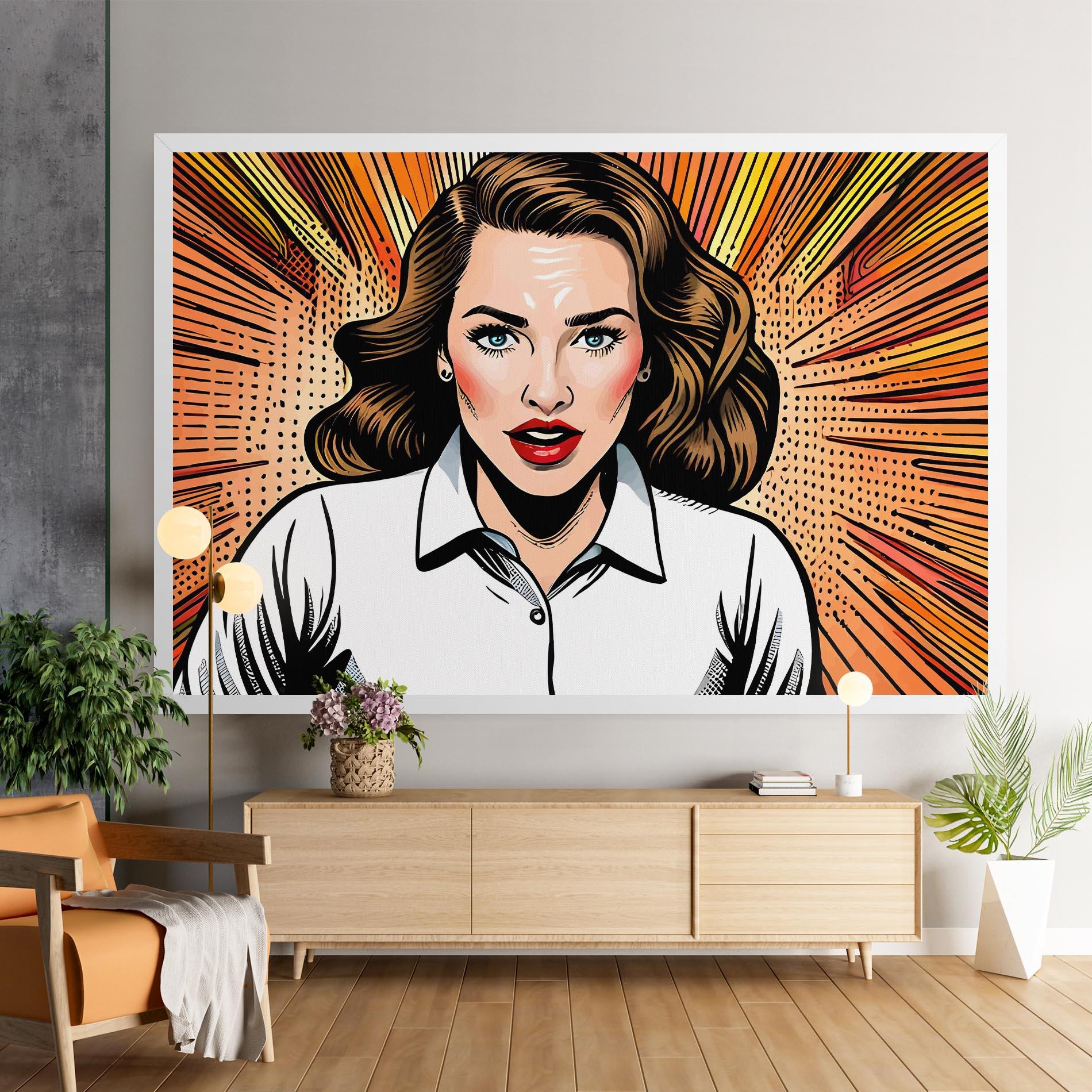 Tablou Canvas Blue Eye Pop Art mockup 9