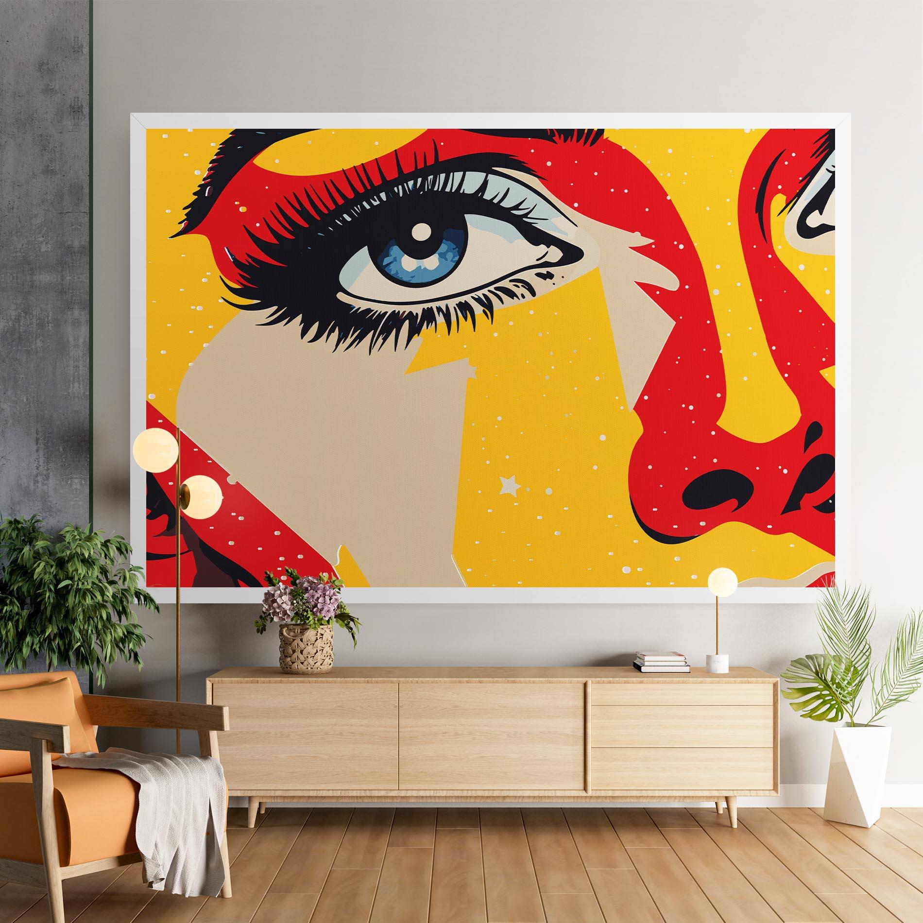 Tablou Canvas Blue Pop Eye mockup 9