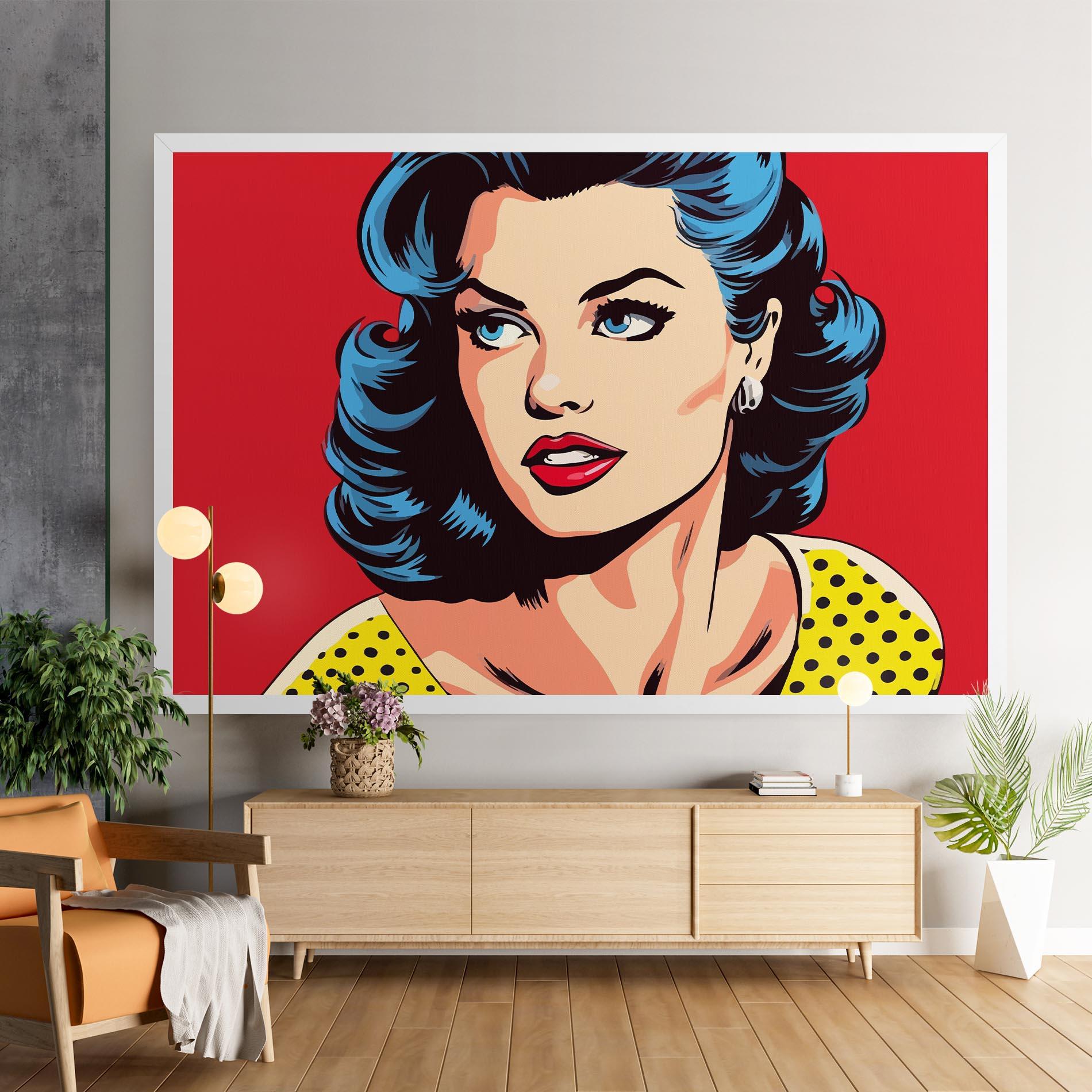 Tablou Canvas Blue Pop Eyes mockup 9