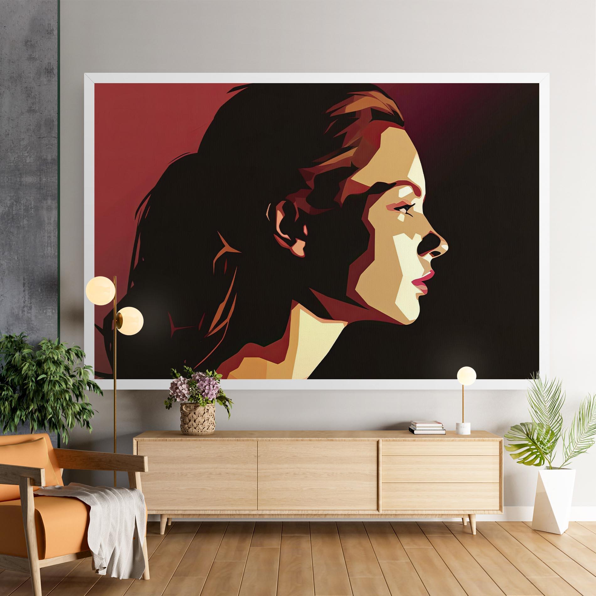 Tablou Canvas Cream Red Pop Art mockup 9