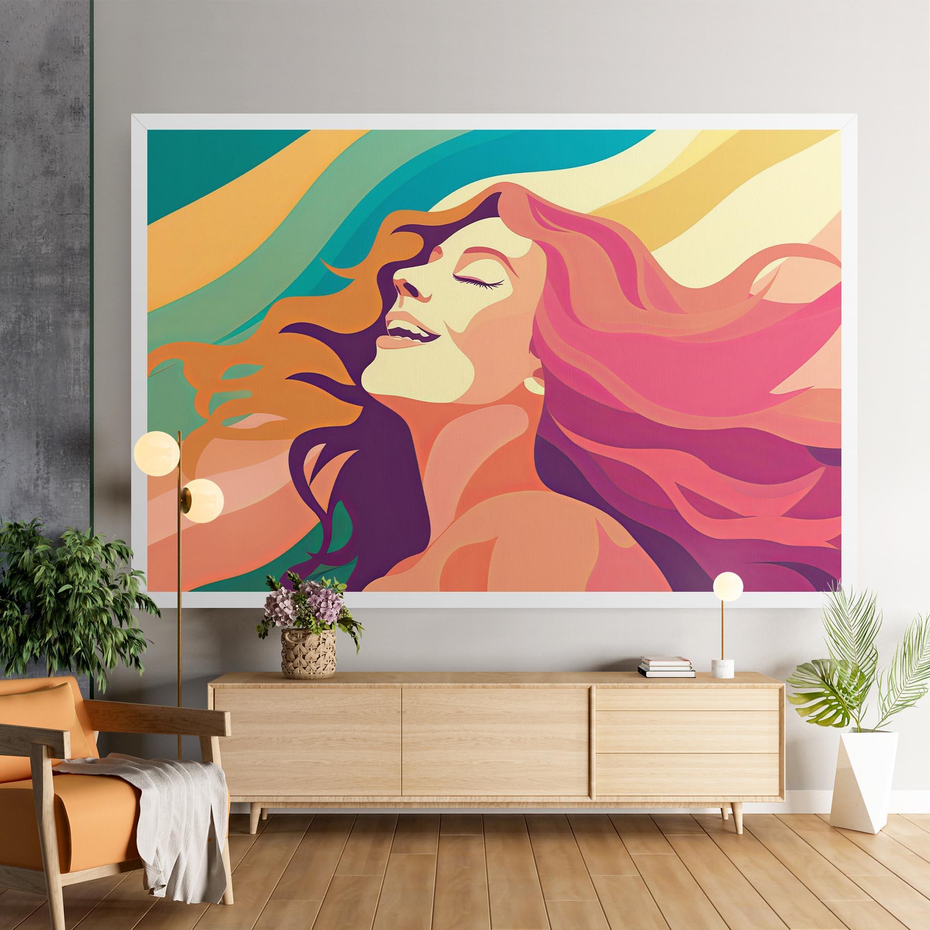 Tablou Canvas Pink Pop Hair mockup 9