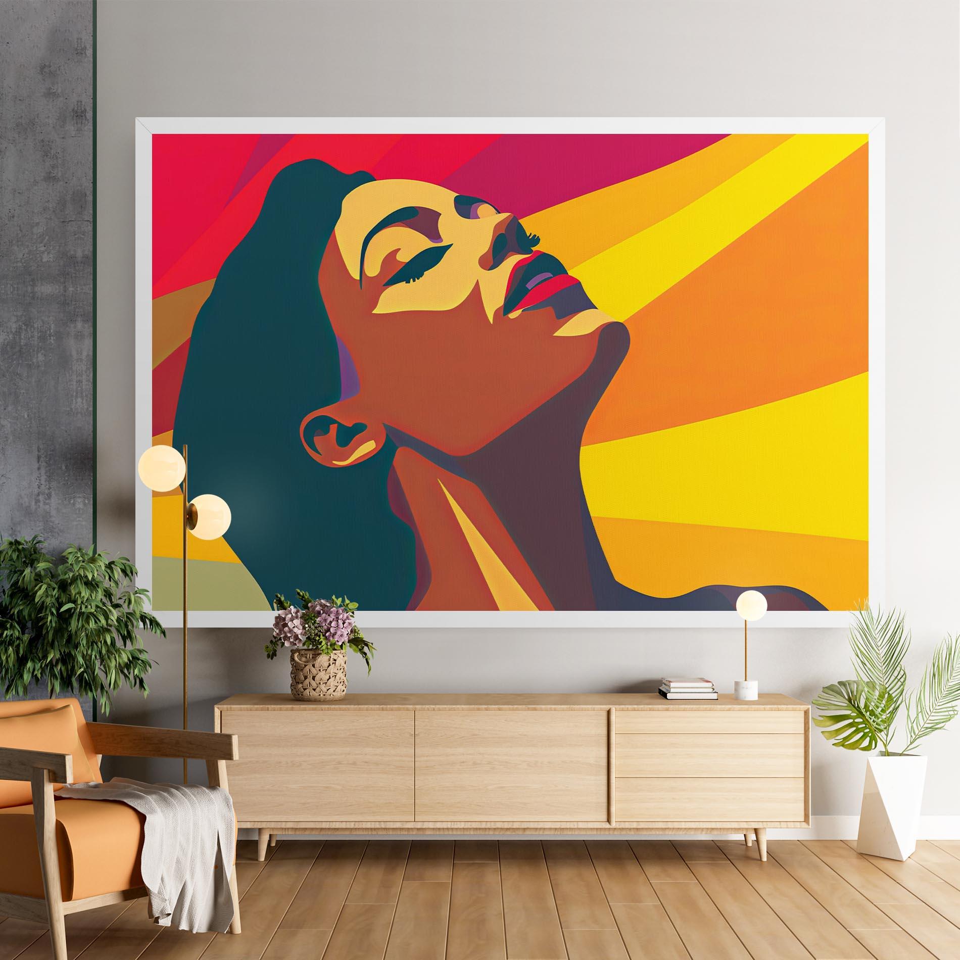 Tablou Canvas Pop Female Color mockup 9