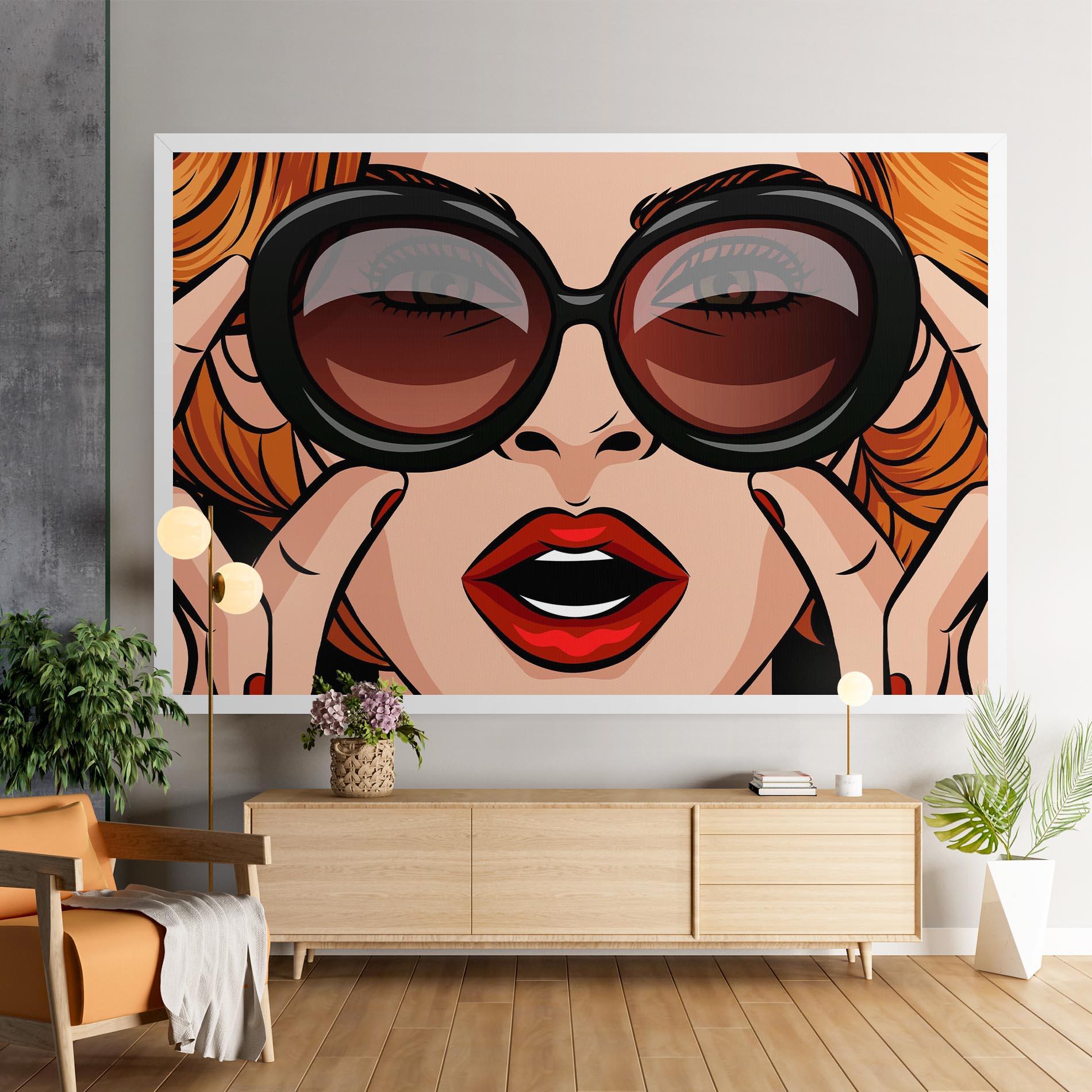 Tablou Canvas Pop Glasses Woman mockup 9