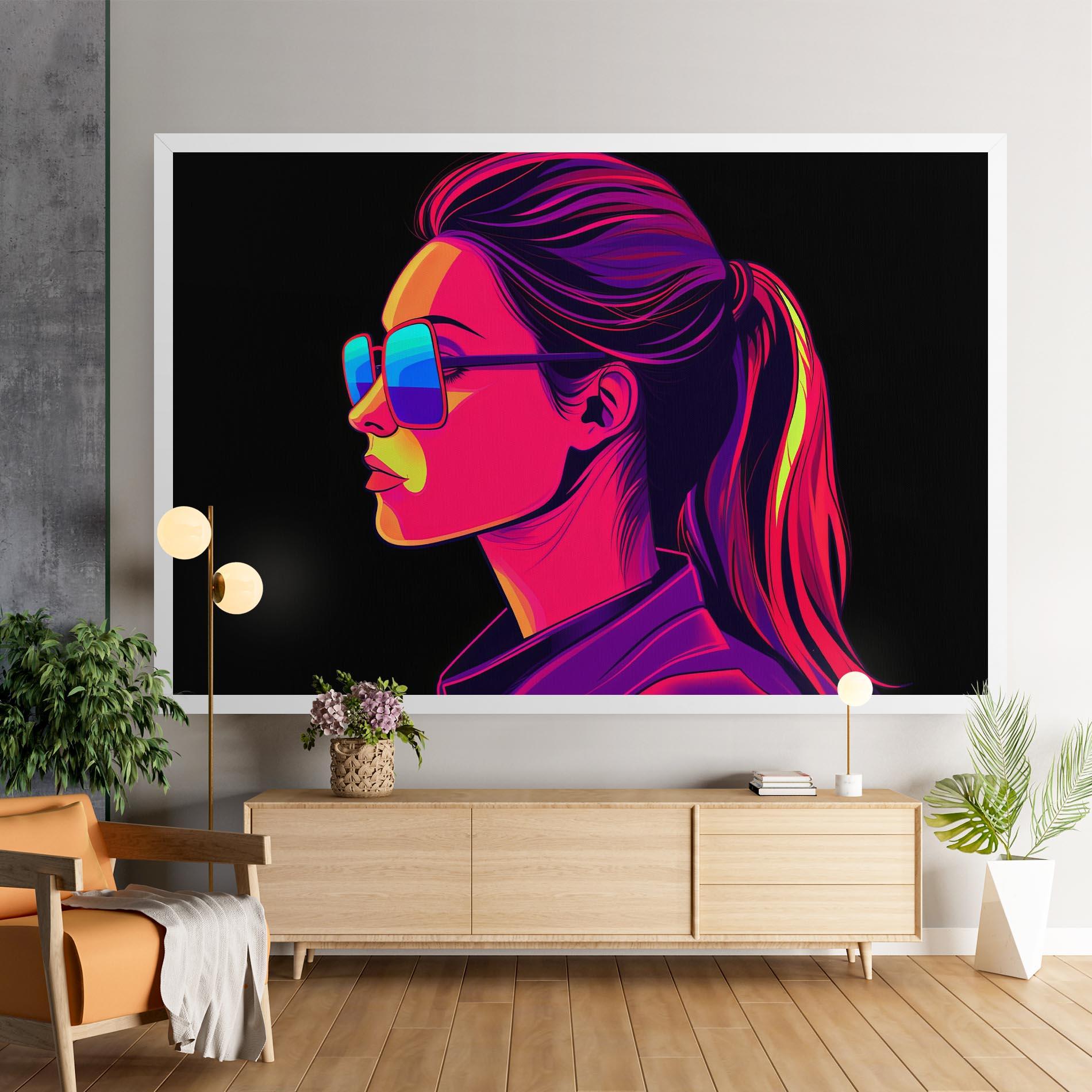 Tablou Canvas Purple Pop Hair mockup 9