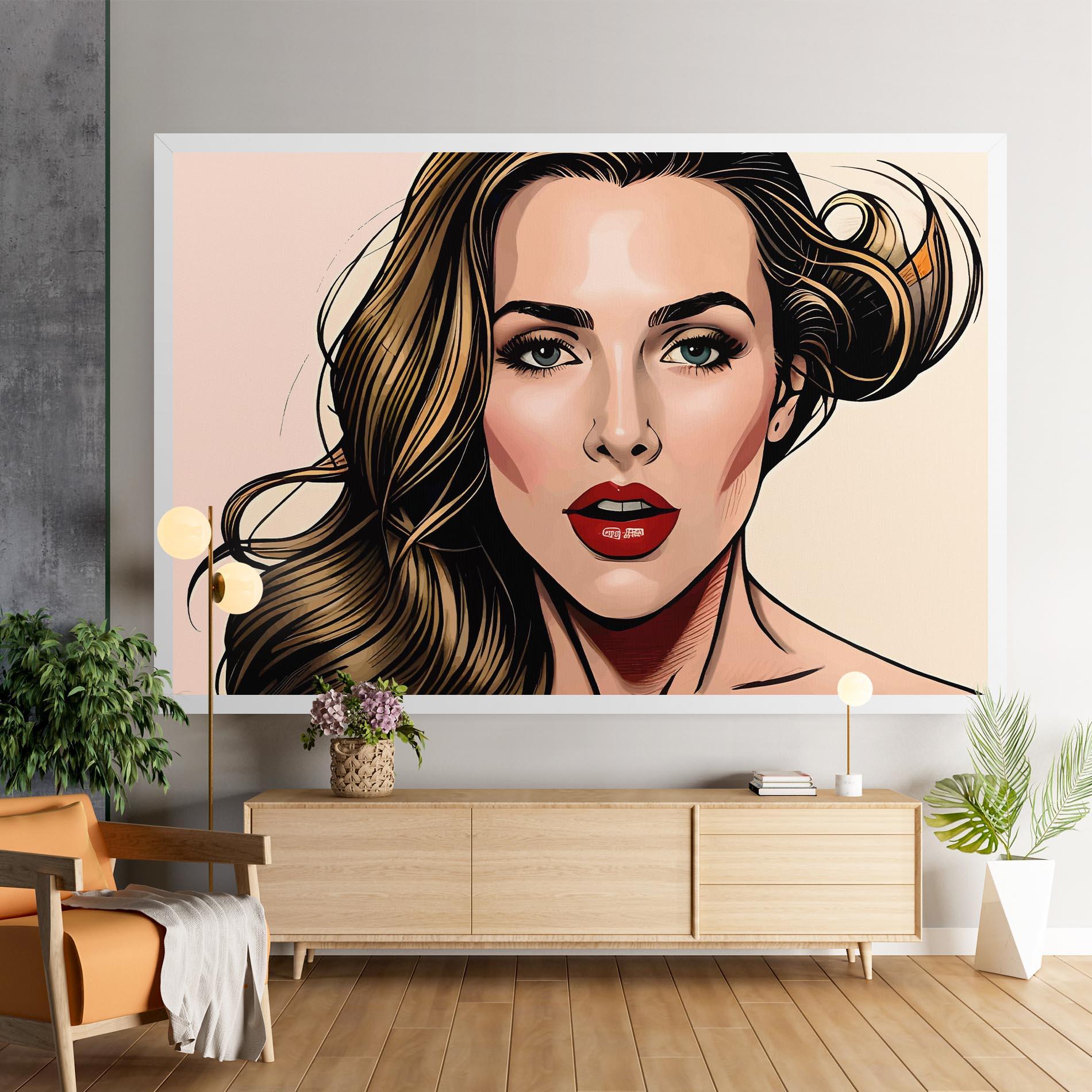 Tablou Canvas Red Pop Lips mockup 9