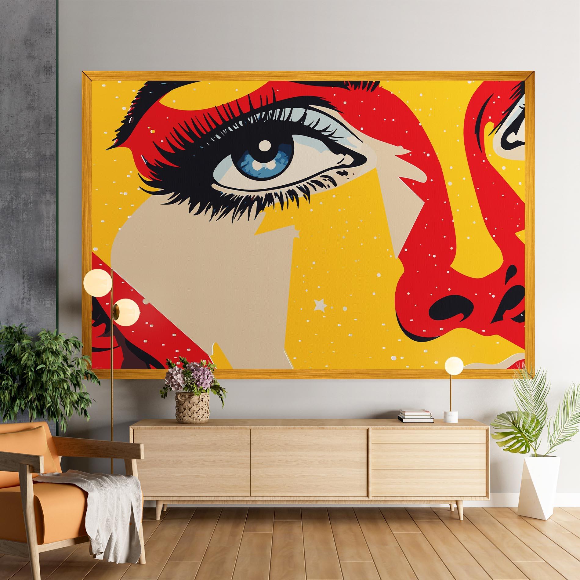 Tablou Canvas Blue Pop Eye mockup 9