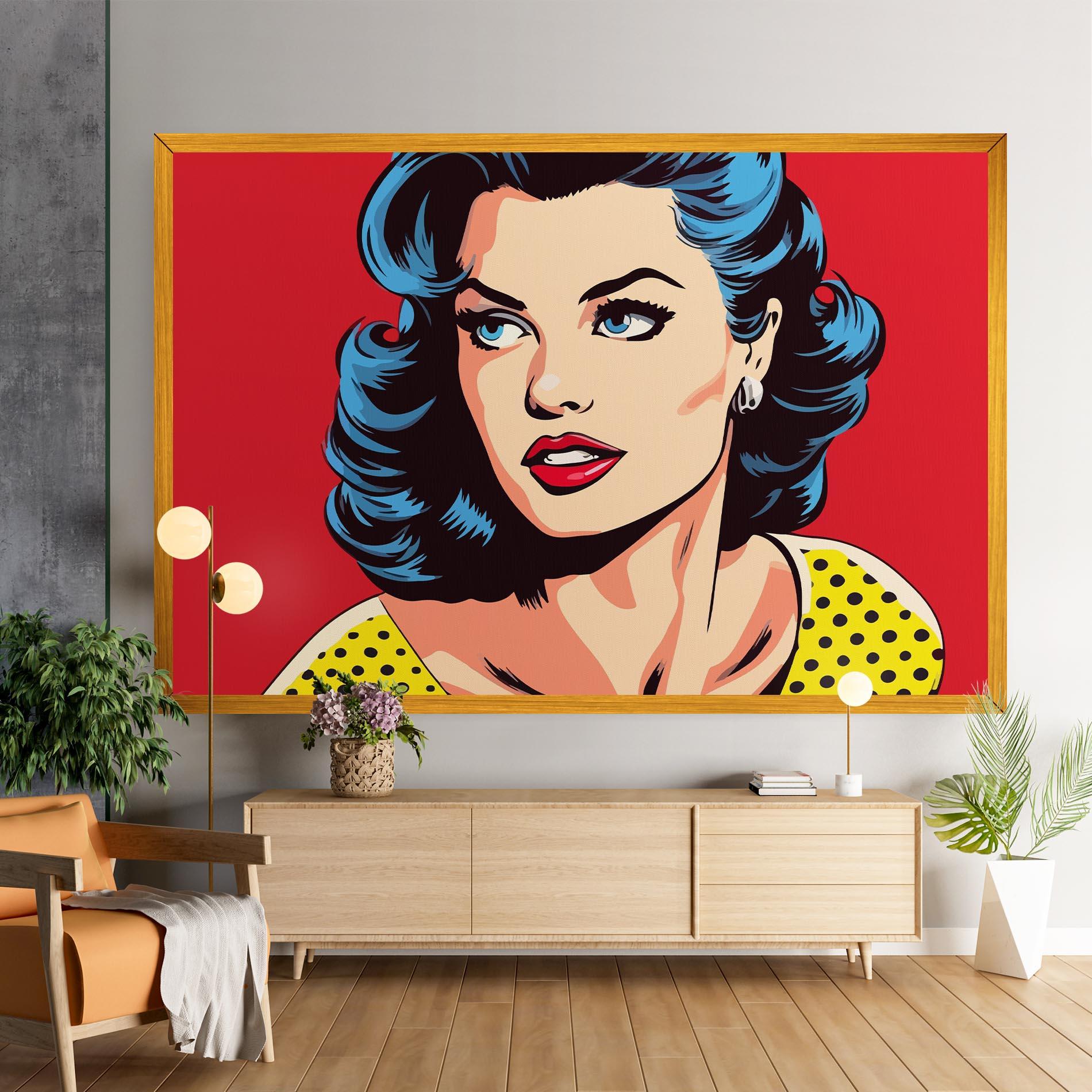 Tablou Canvas Blue Pop Eyes mockup 9