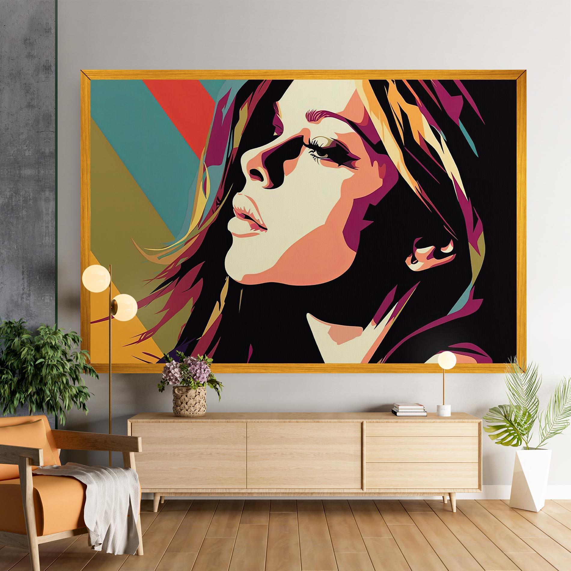 Tablou Canvas Cream Pop Art mockup 9