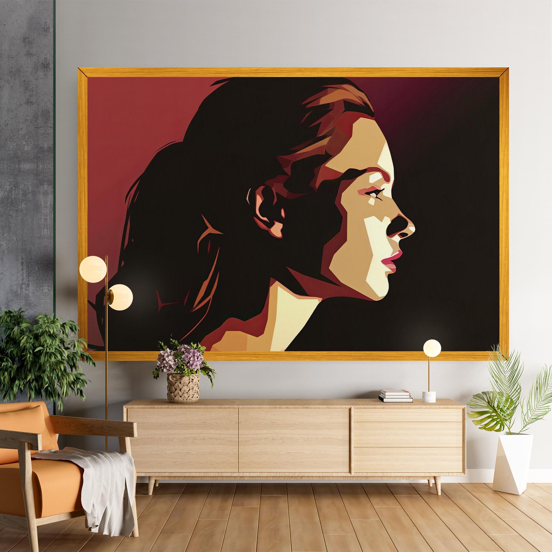 Tablou Canvas Cream Red Pop Art mockup 9