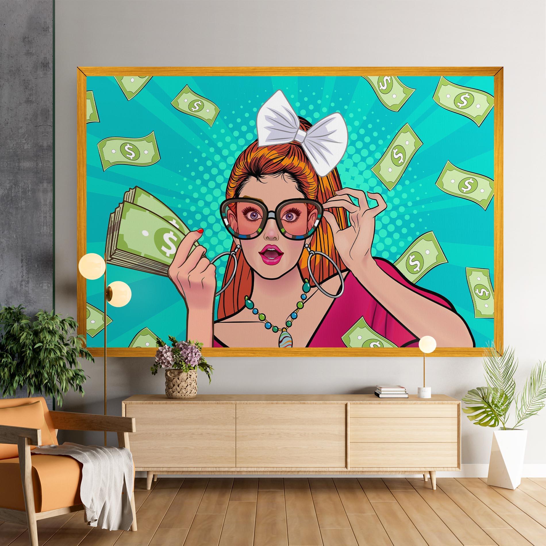 Tablou Canvas Money Pop Art mockup 9