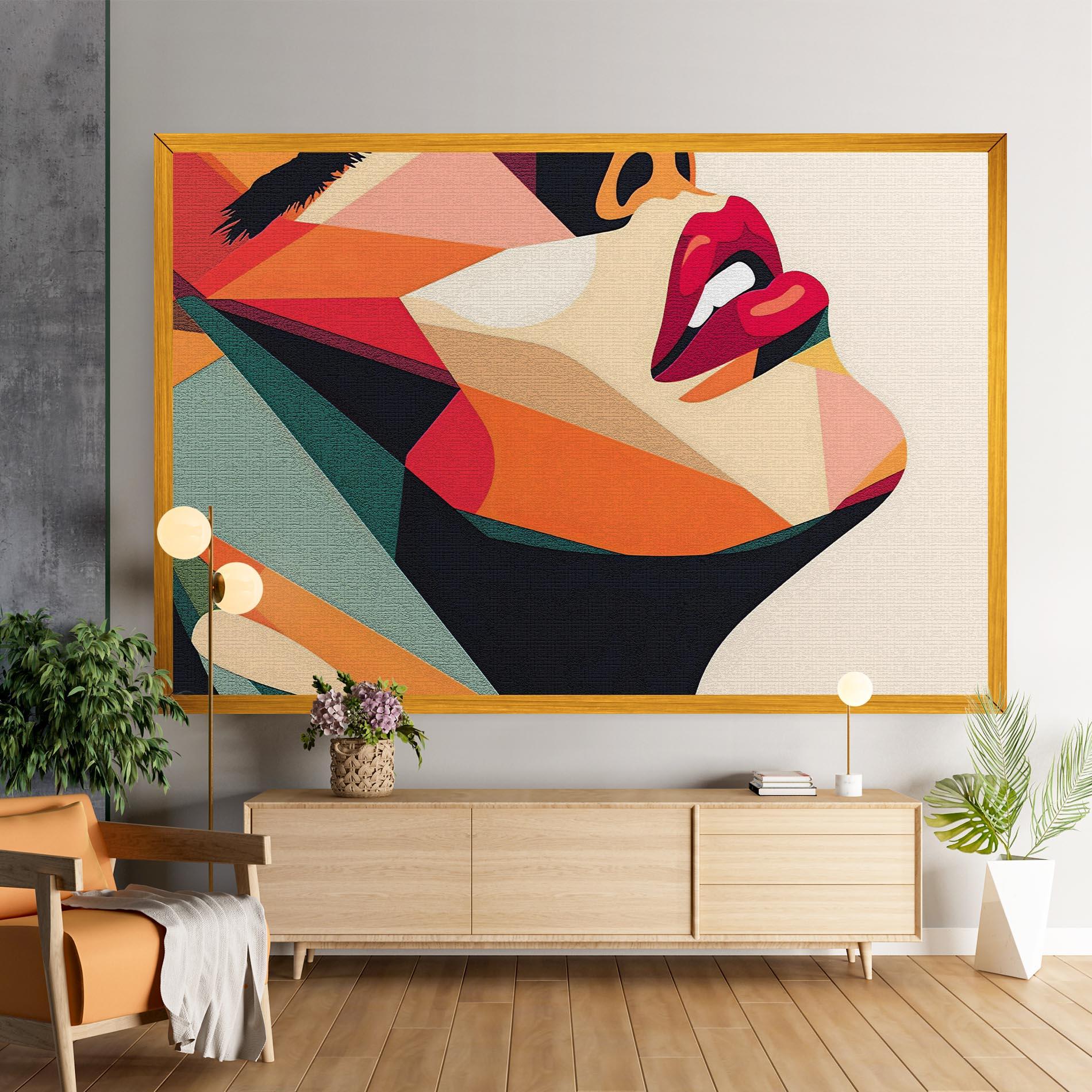 Tablou Canvas Pop Art Lips mockup 9