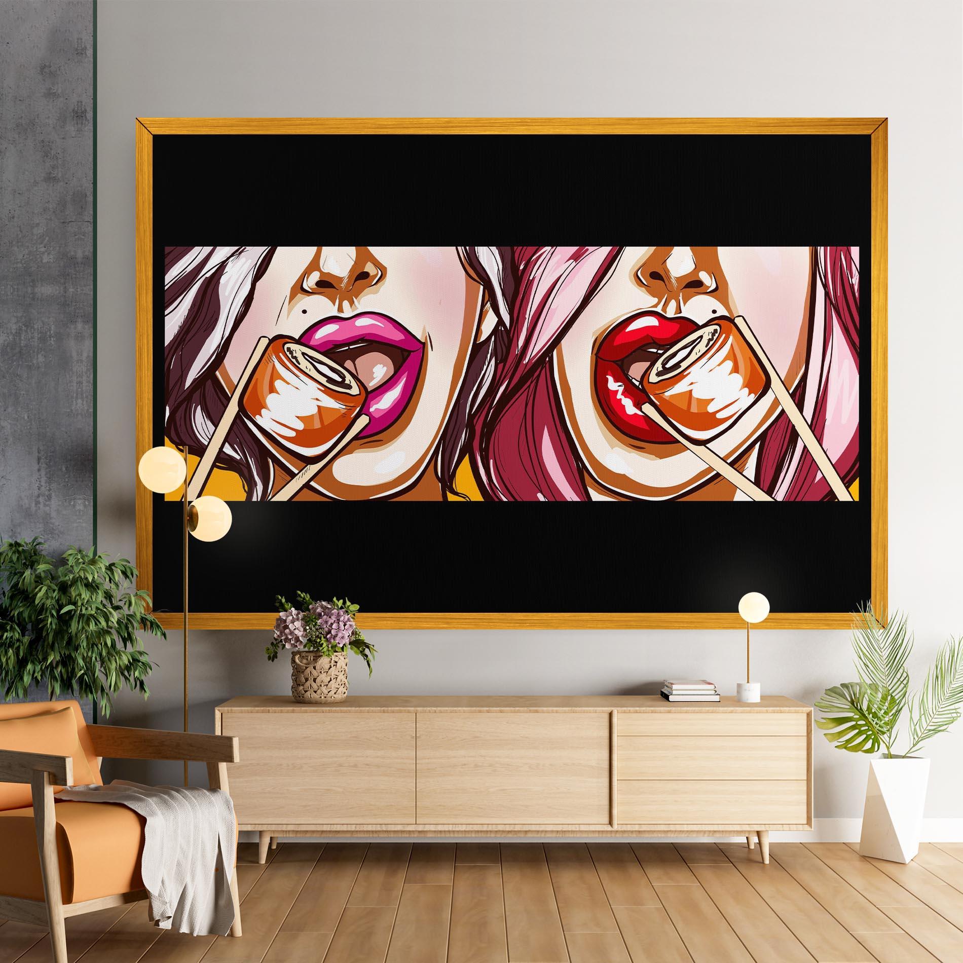 Tablou Canvas Pop Art Sushi mockup 9