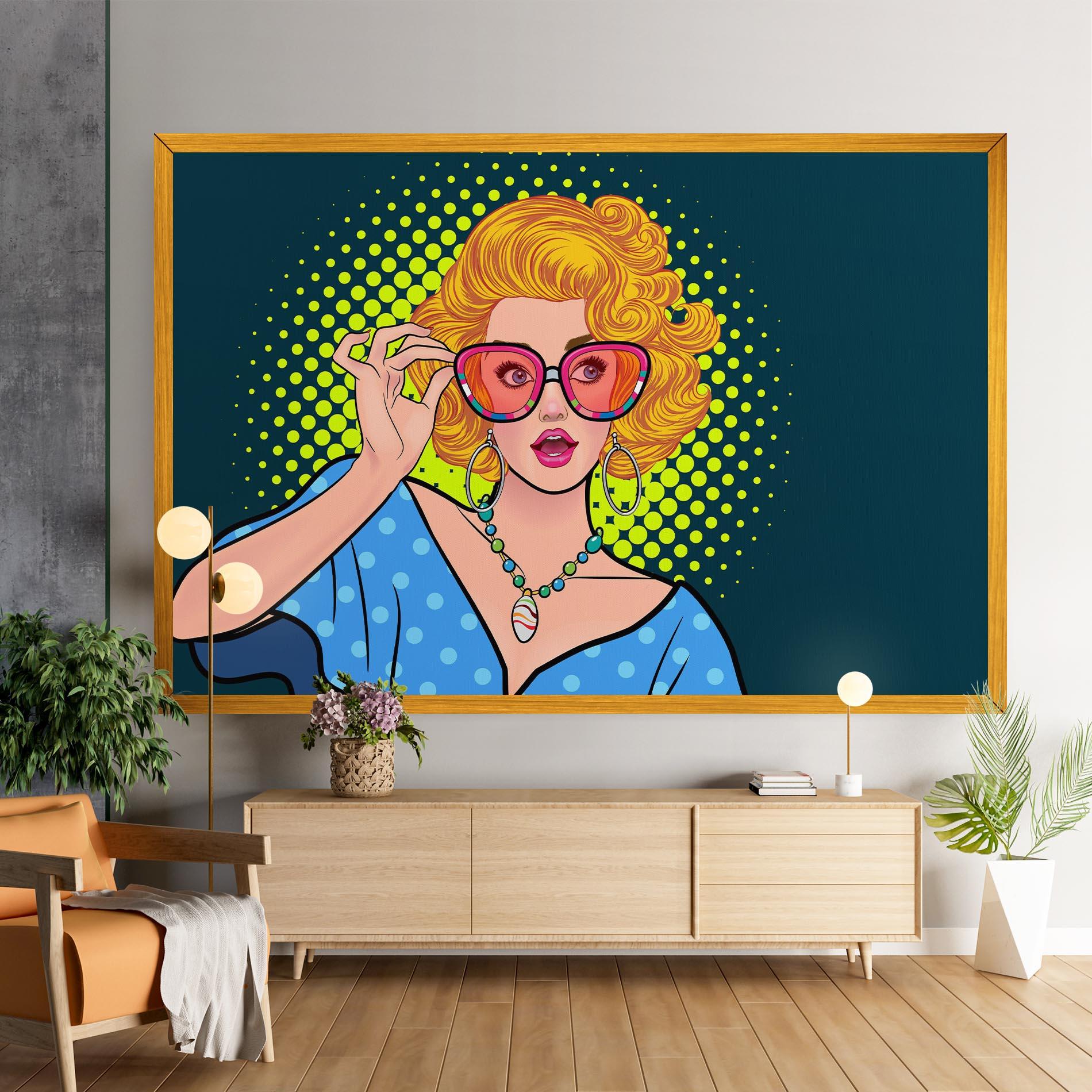 Tablou Canvas Pop Glasses Lady mockup 9